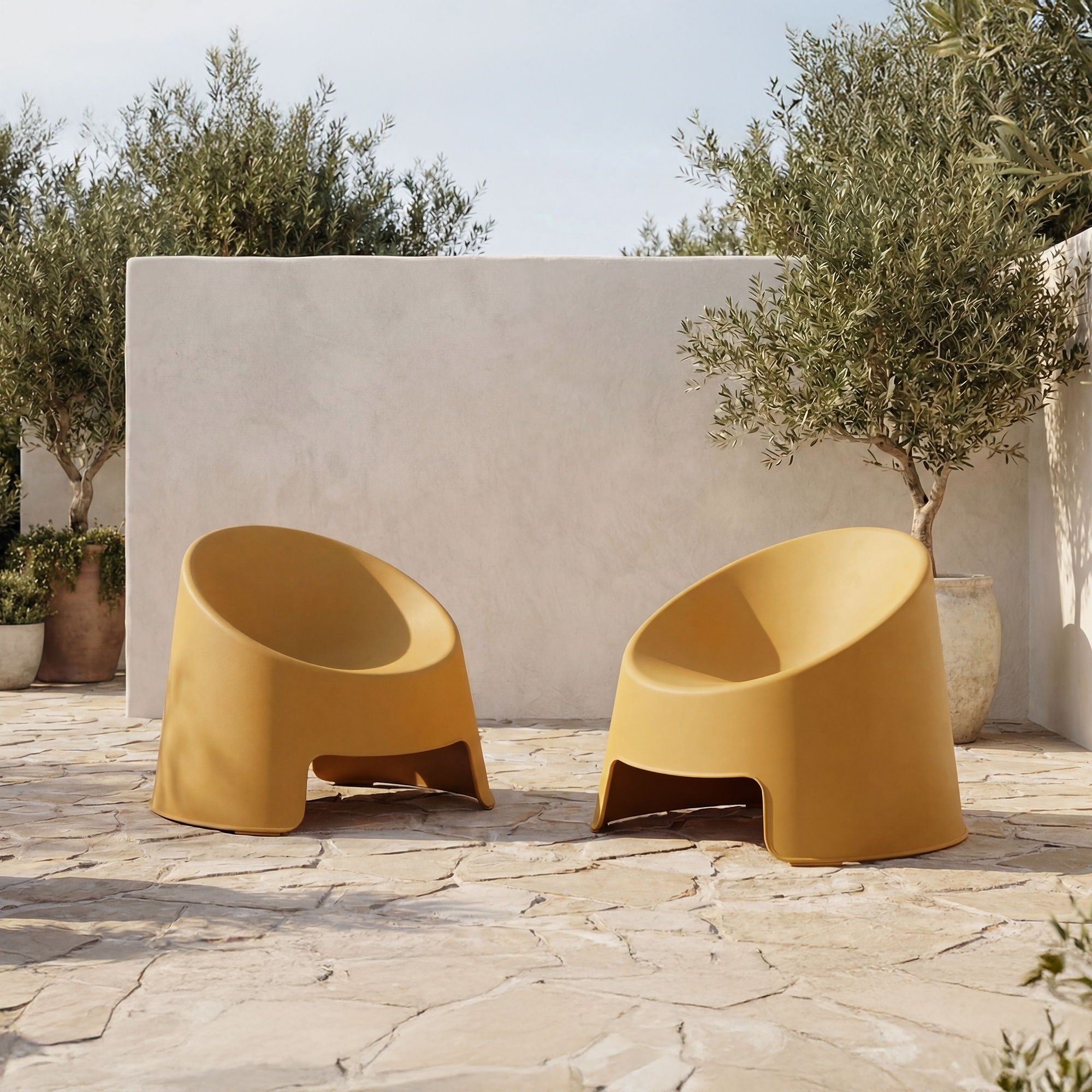 Nolla - Outdoor Accent Chair (Set of 2) - Yellow