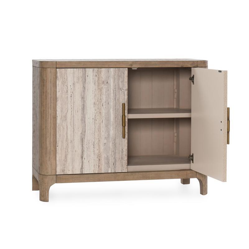 Alpine - Reclaimed Pine/Laminate 2 Door Cabinet - Washed Gray/Natural