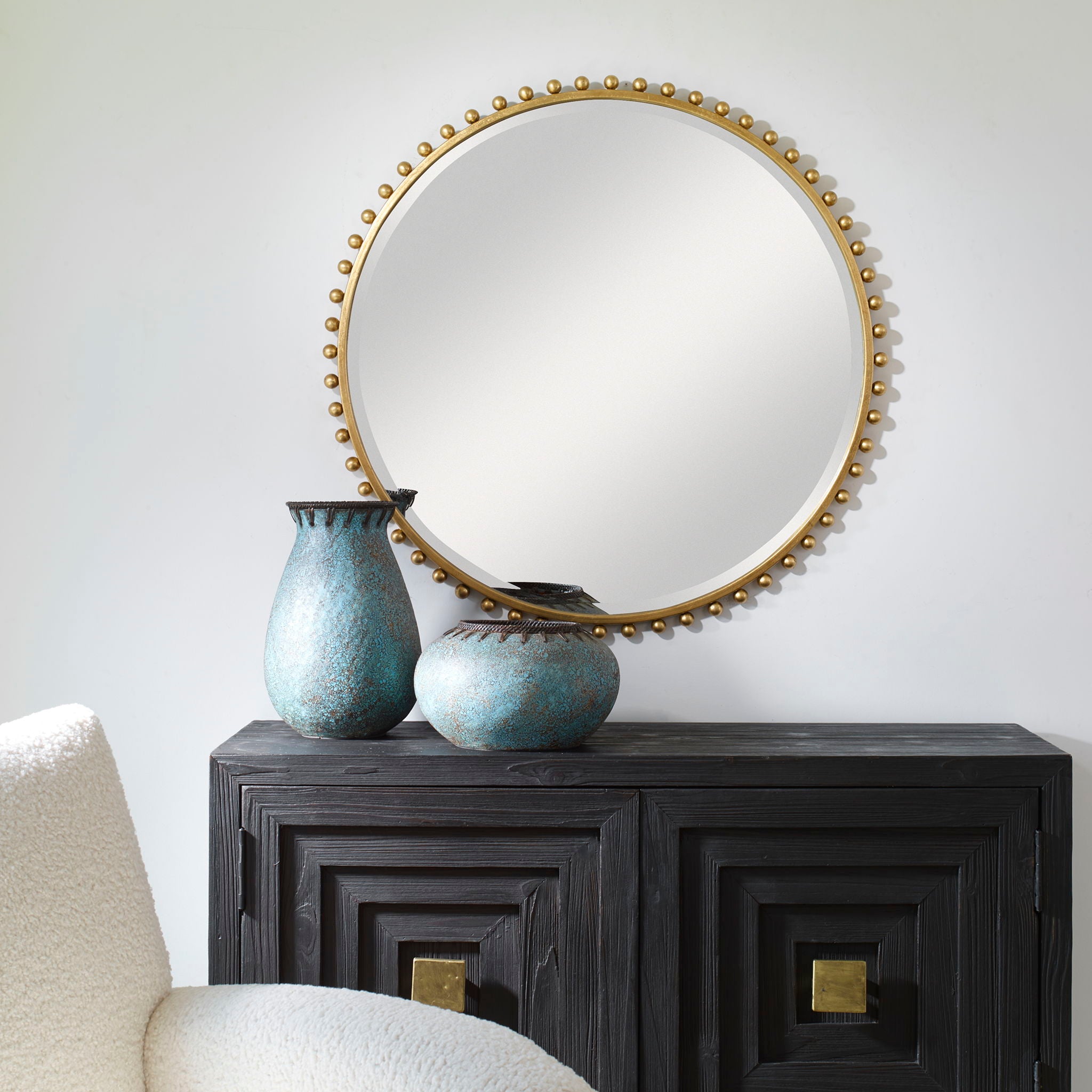 Taza - Round Iron Mirror