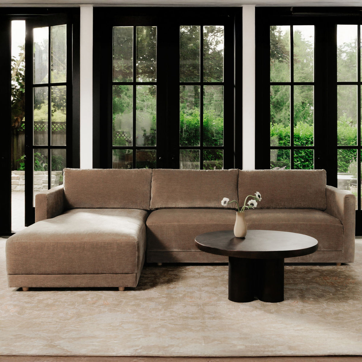 Bryn - Sectional Camel Left Stationary Sofa - Camel