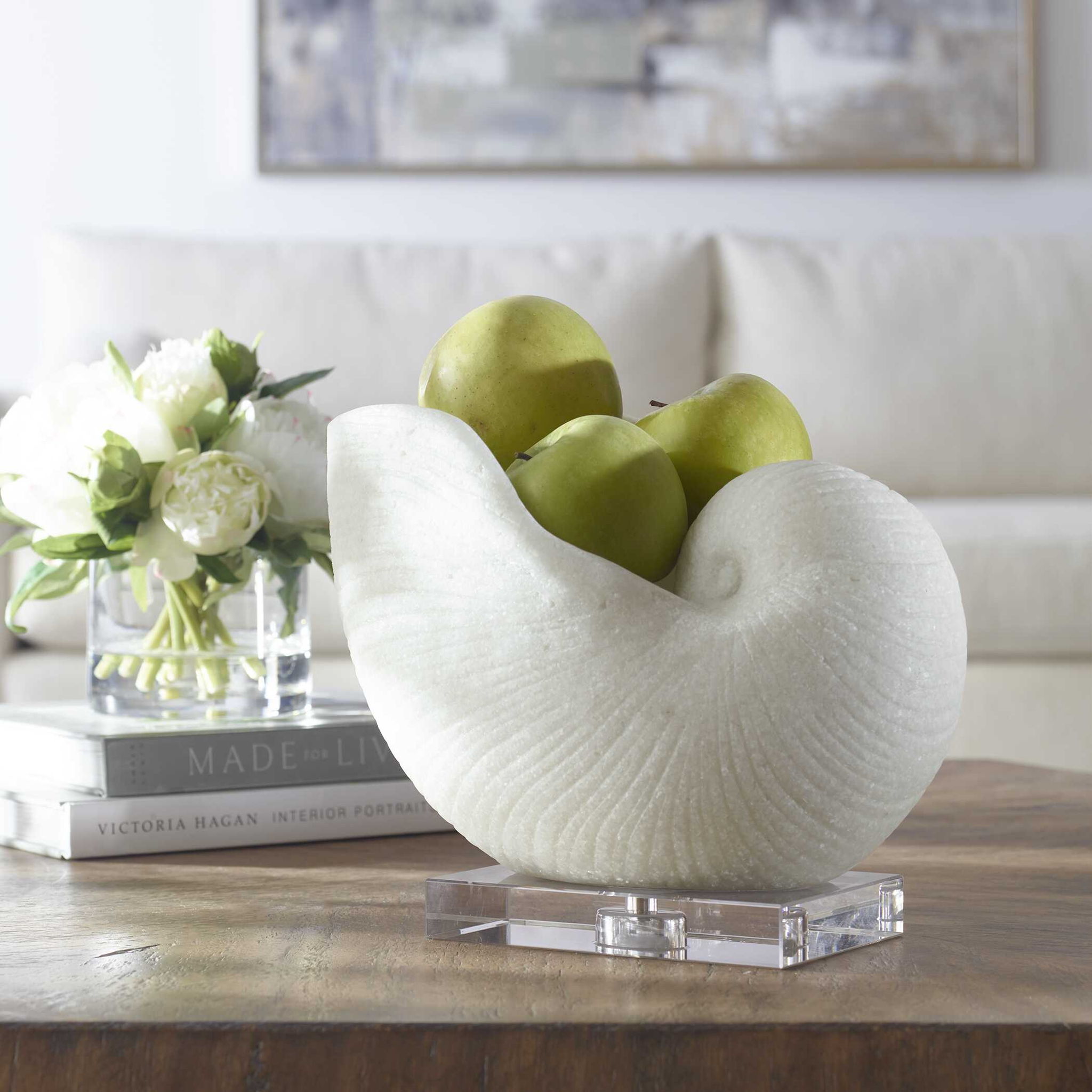 Nautilus Shell - Sculpture - White