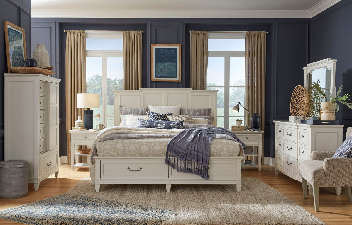Willowbrook - Door Chest - Egg Shell White With Slight Rub Through