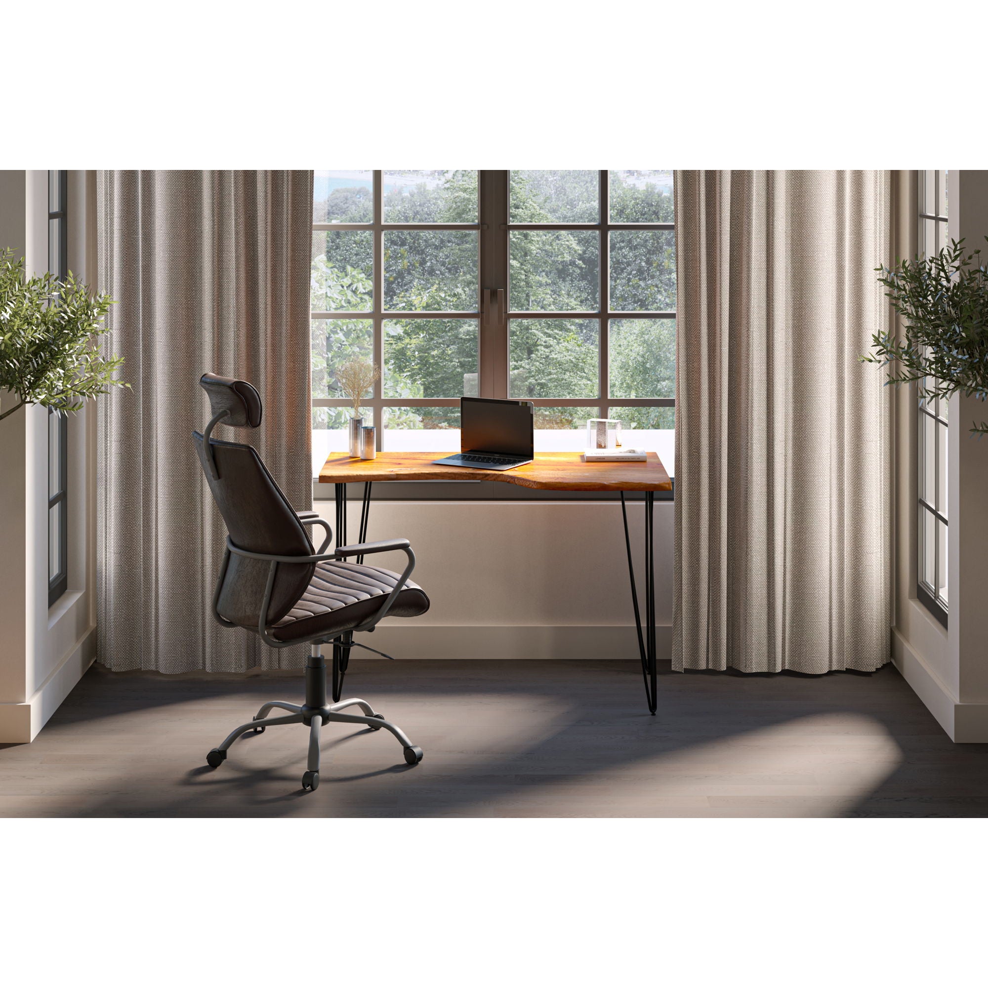 Executive - Leather Office Chair - Dark Brown