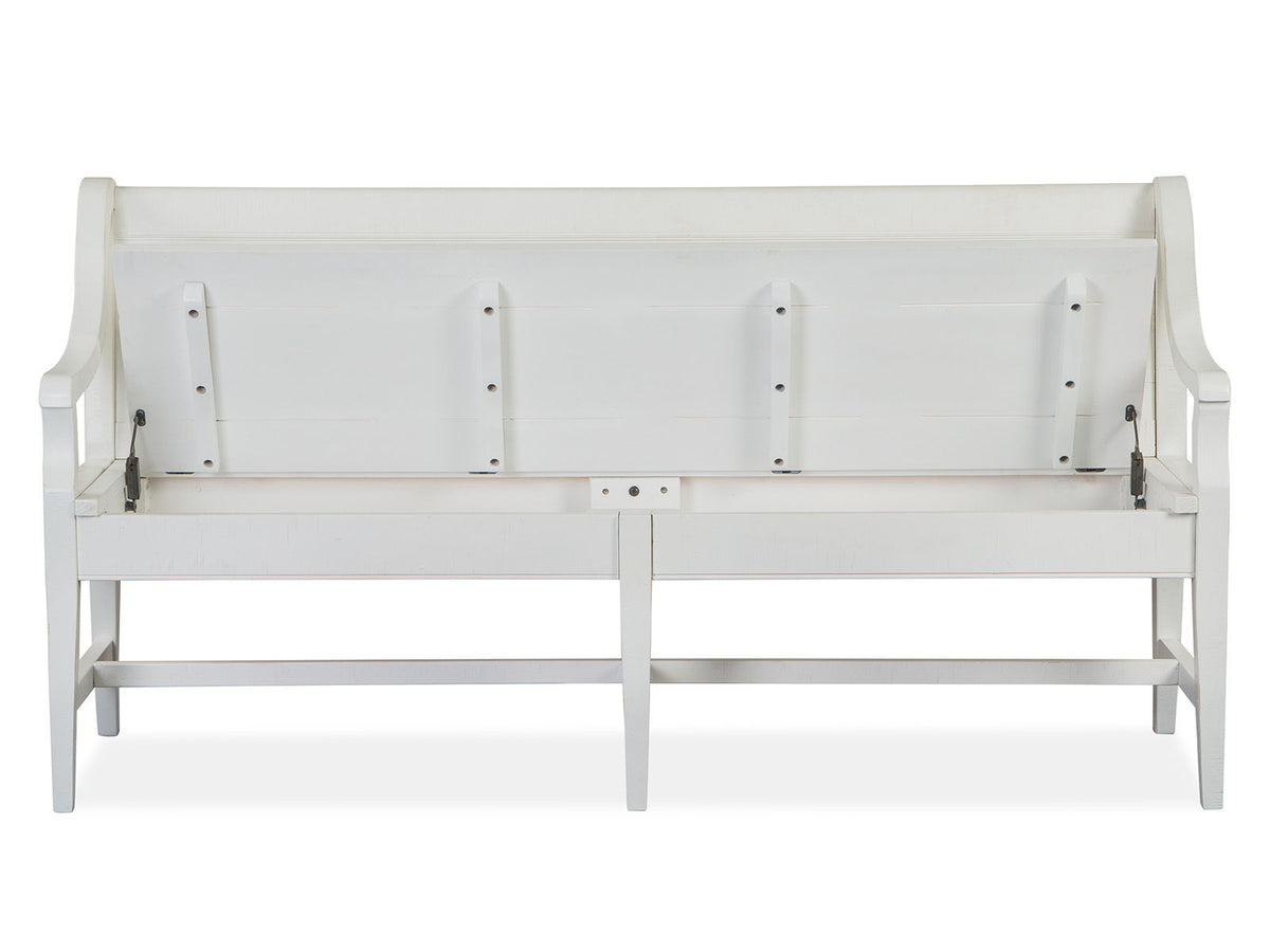 Heron Cove - Bench With Back - Chalk White