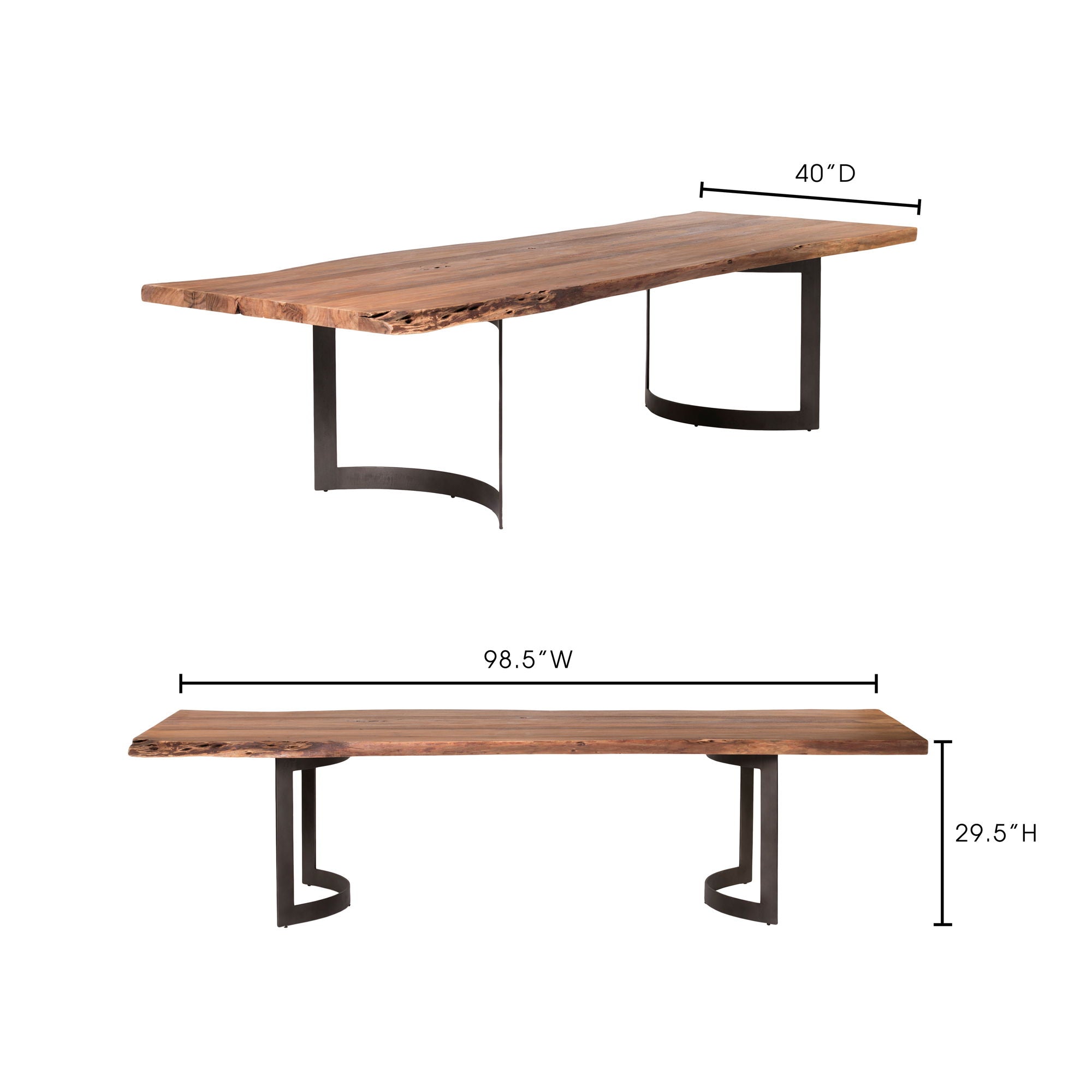 Bent - Small Dining Table - Natural Stain