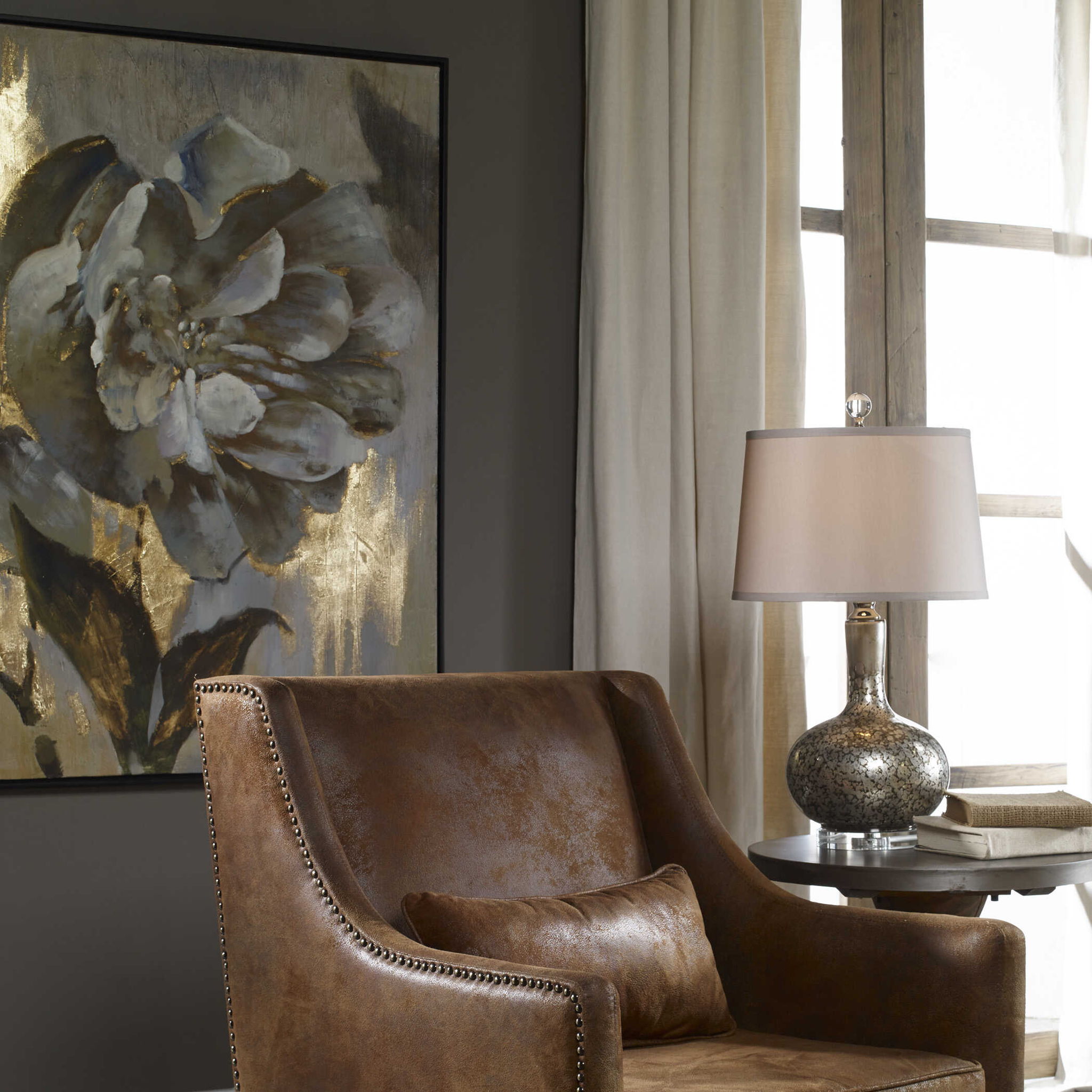 Dazzling - Floral Art - Light Brown