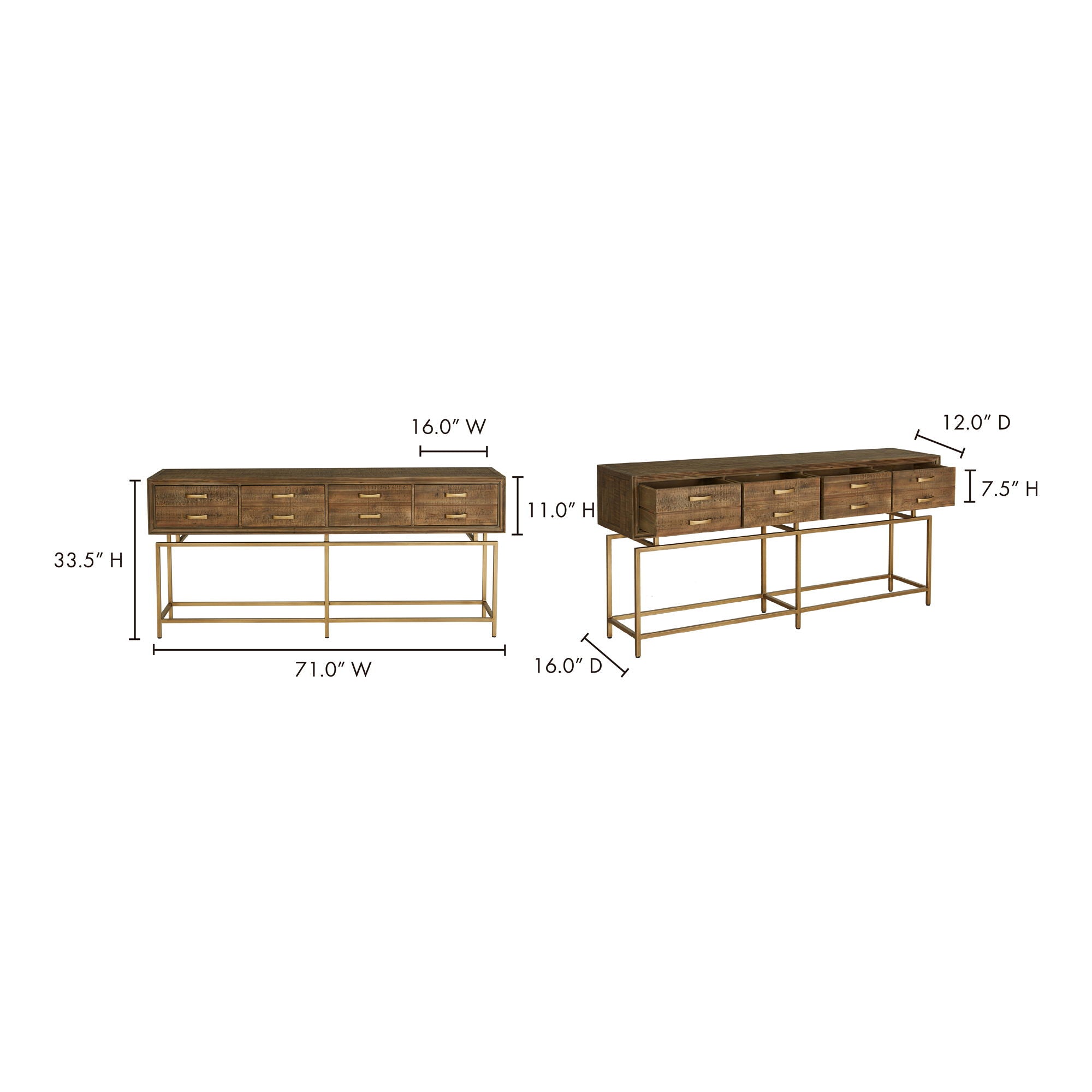 Annecy - Console Table - Natural