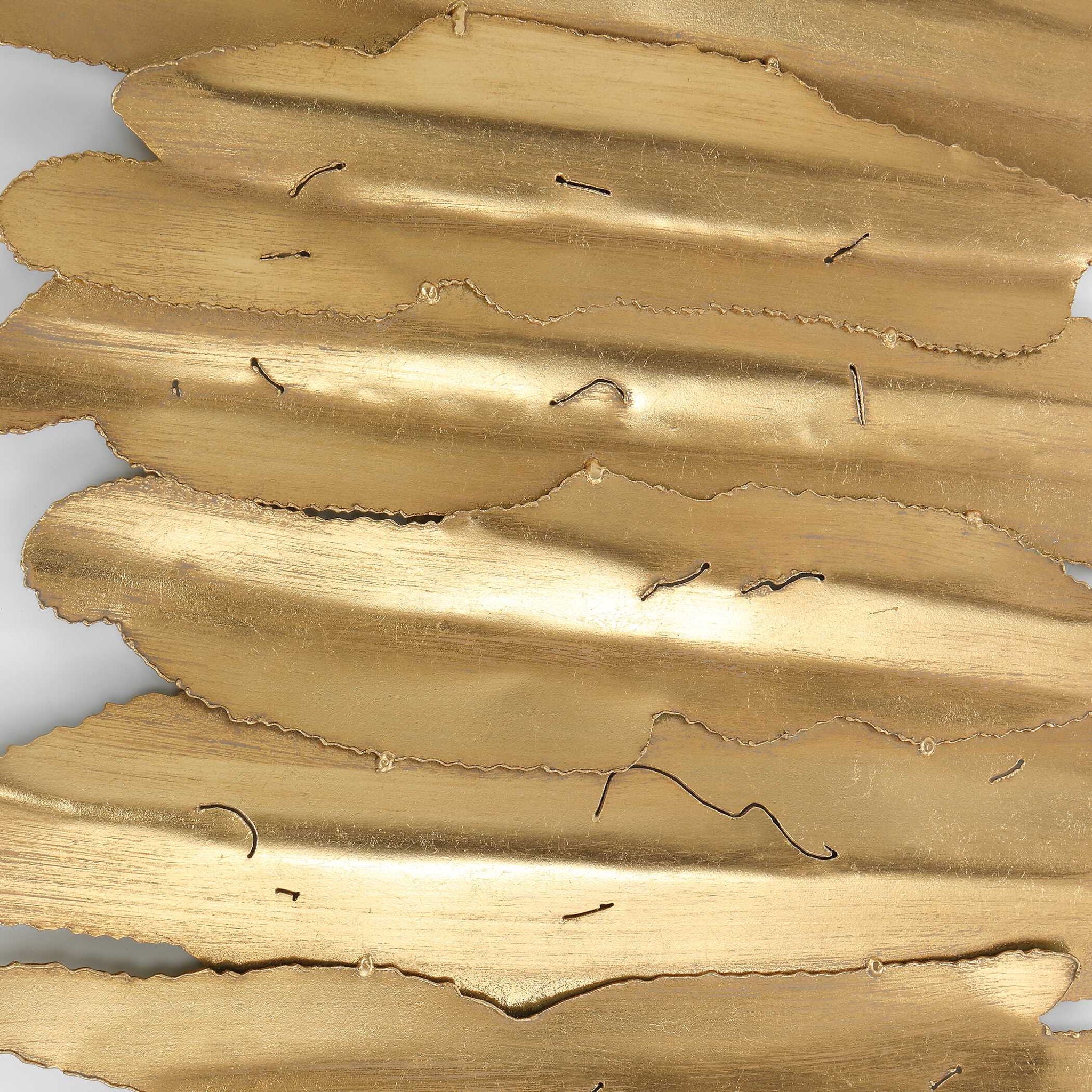 Lev - Metal Wall Decor - White & Gold