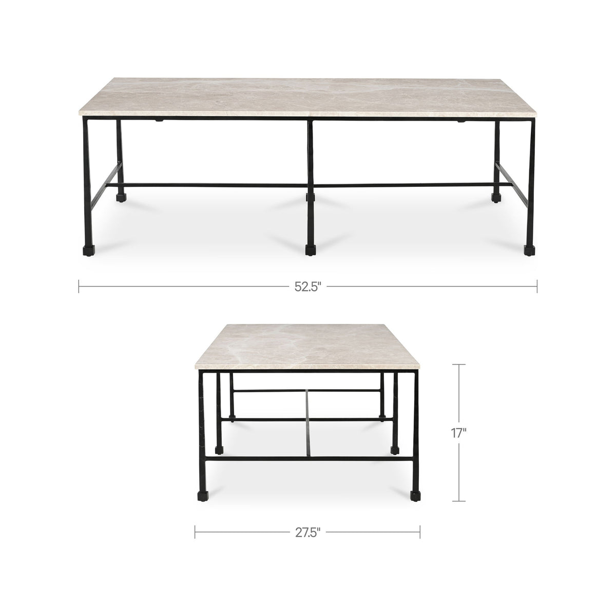 River - Coffee Table - Botticino Beige