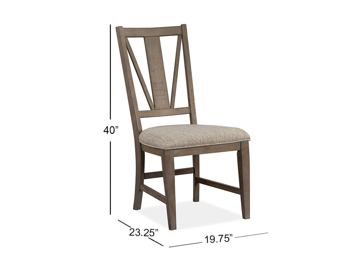Paxton Place - Dining Side Chair With Upholstered Seat (Set of 2) - Dovetail Gray