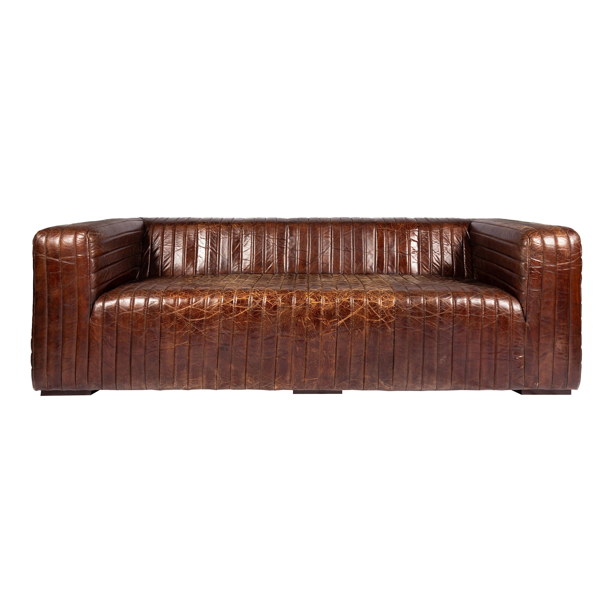 Castle - Sofa - Dark Brown Leather