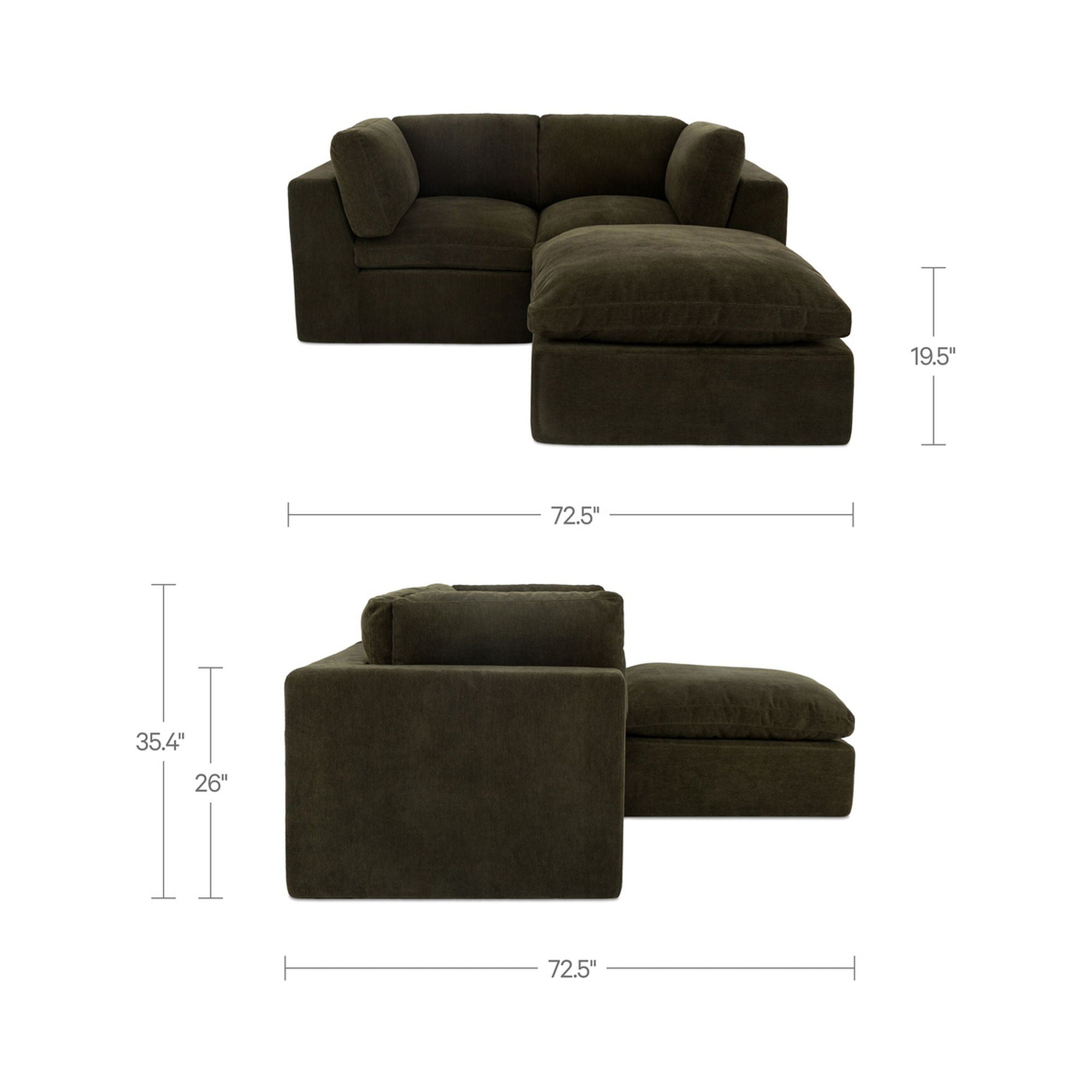 Cates - Nook Modular Sectional - Dark Green