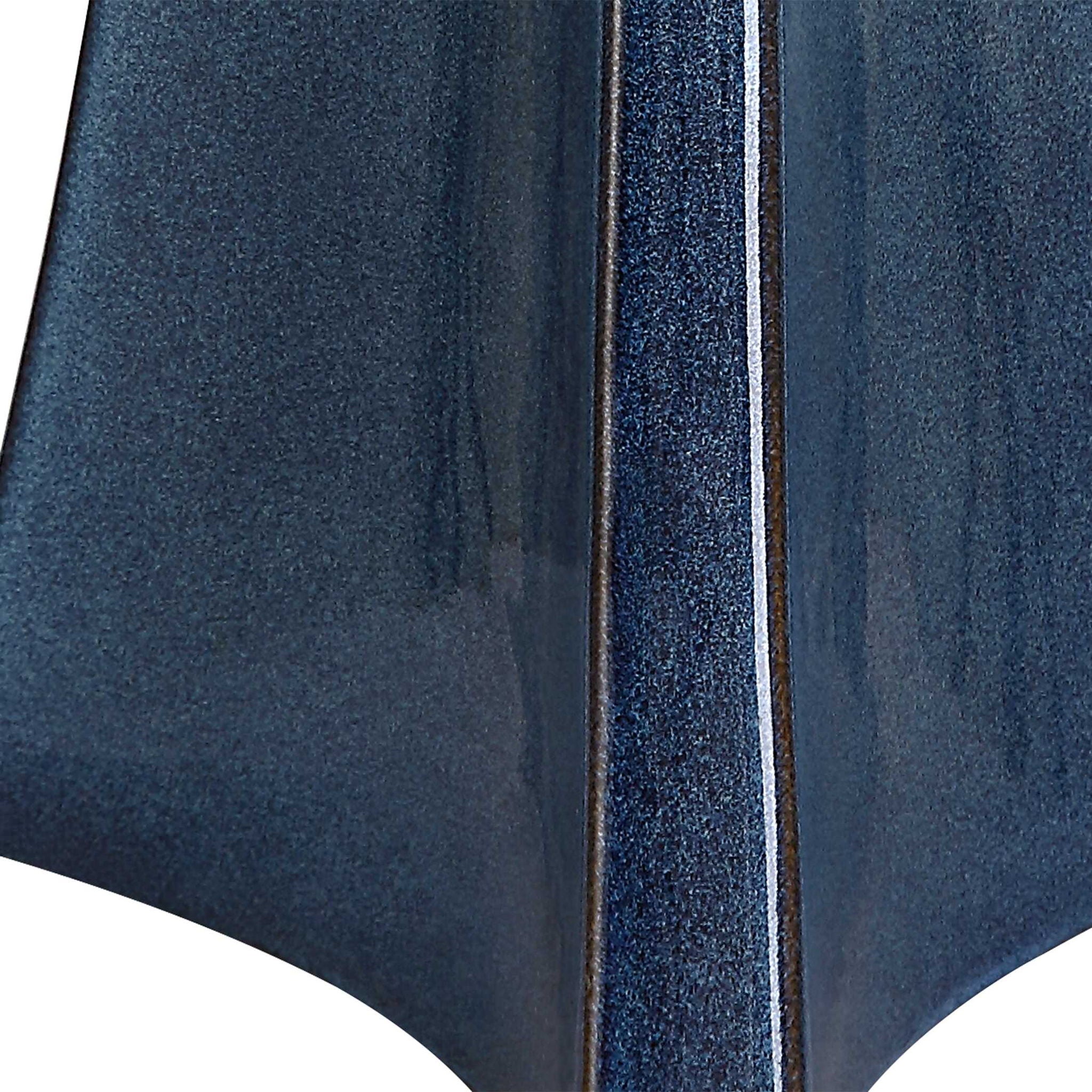 Teramo - Scalloped Ceramic Table Lamp - Blue