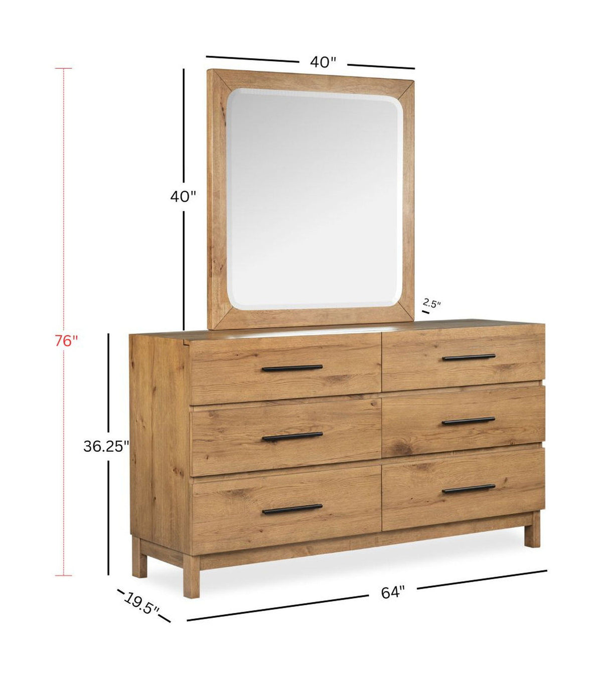 Davenport - Double Drawer Dresser