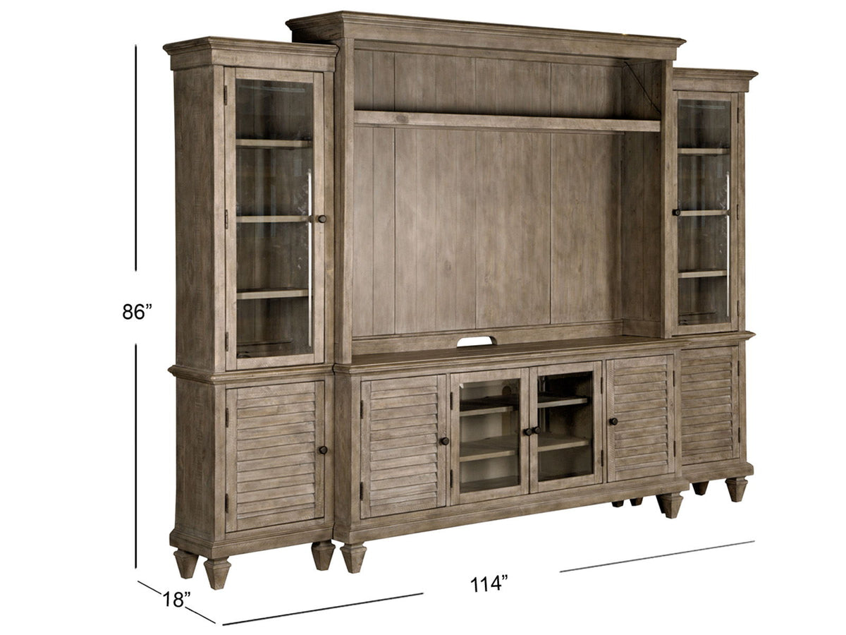 Calistoga - Rustic Entertainment Wall - Dovetail Gray