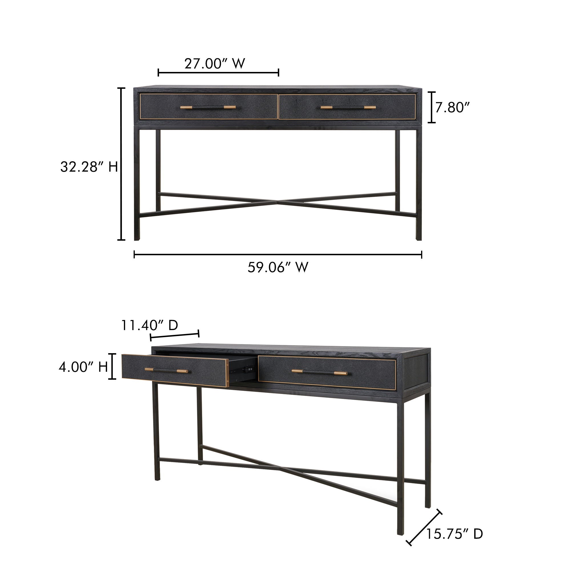 Mako - Console Table - Black