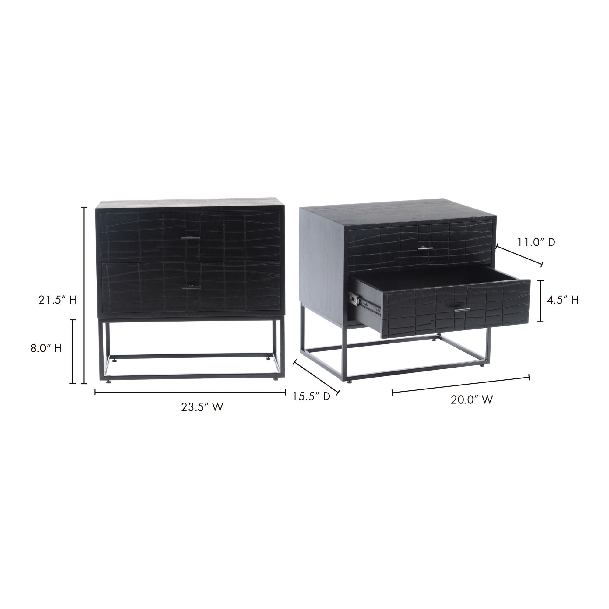 Atelier - Nightstand - Black