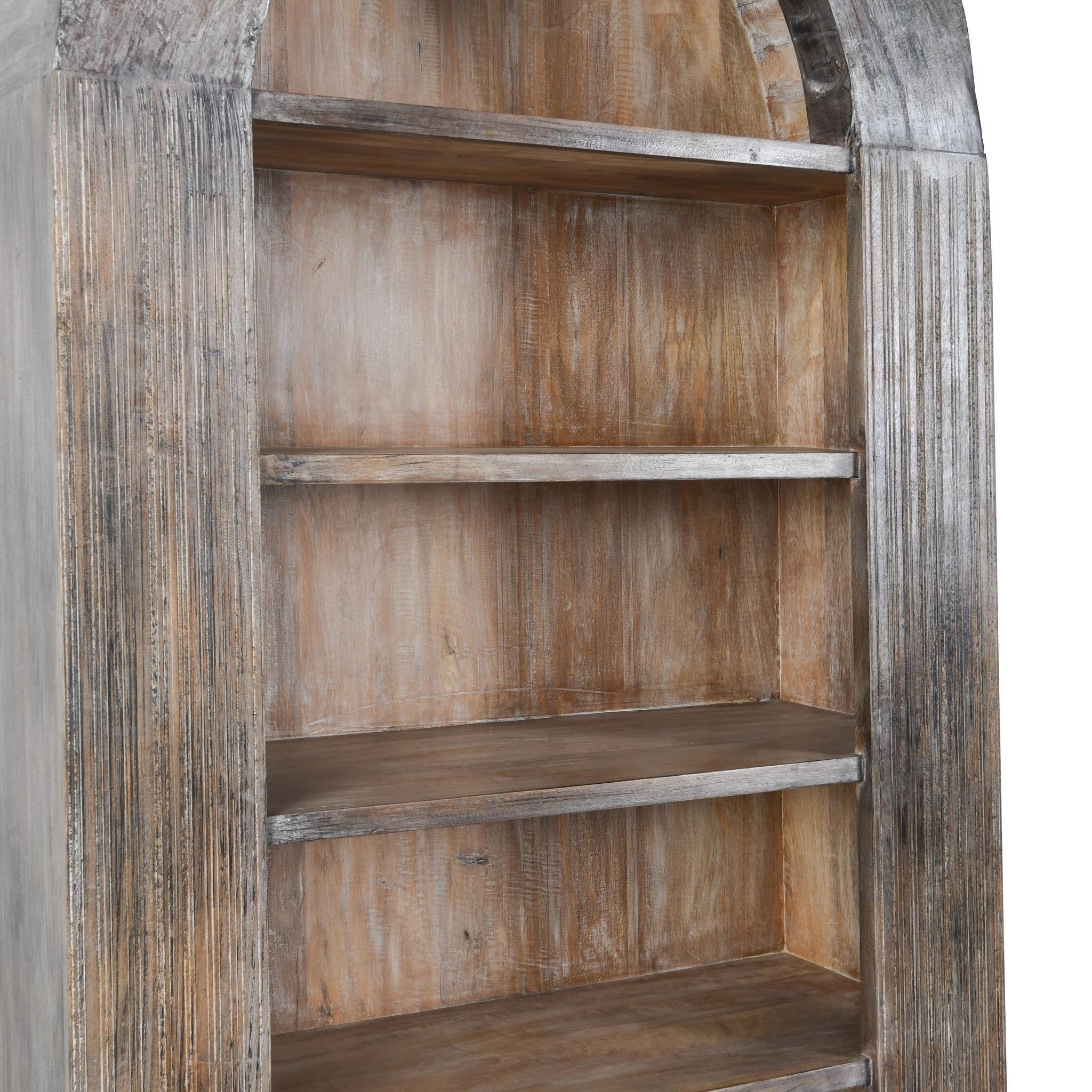 Tall Arch Bookcase - Light Brown