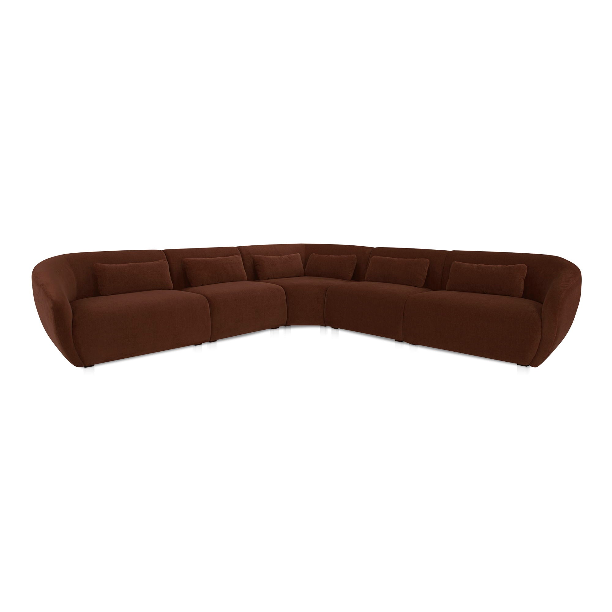 Amelia - Classic L-Shaped Modular Left Sectional - Chestnut