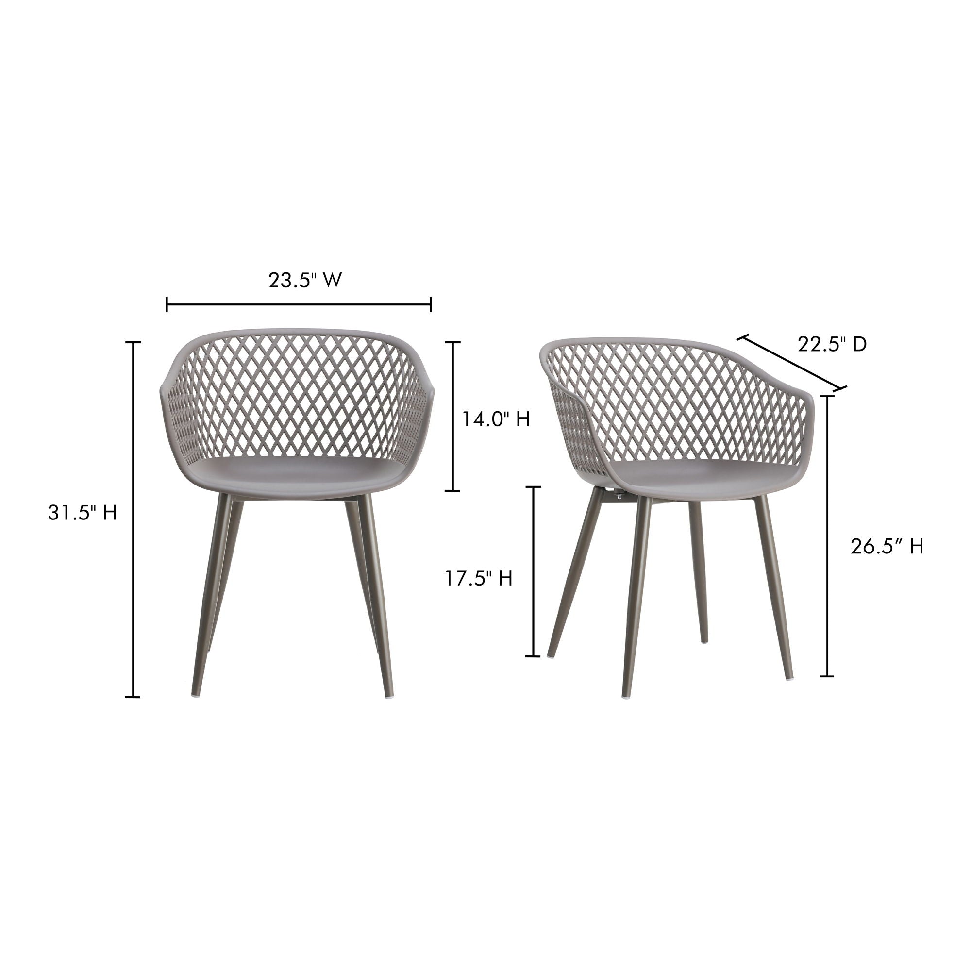 Piazza - Outdoor Chair (Set of 2) - Gray