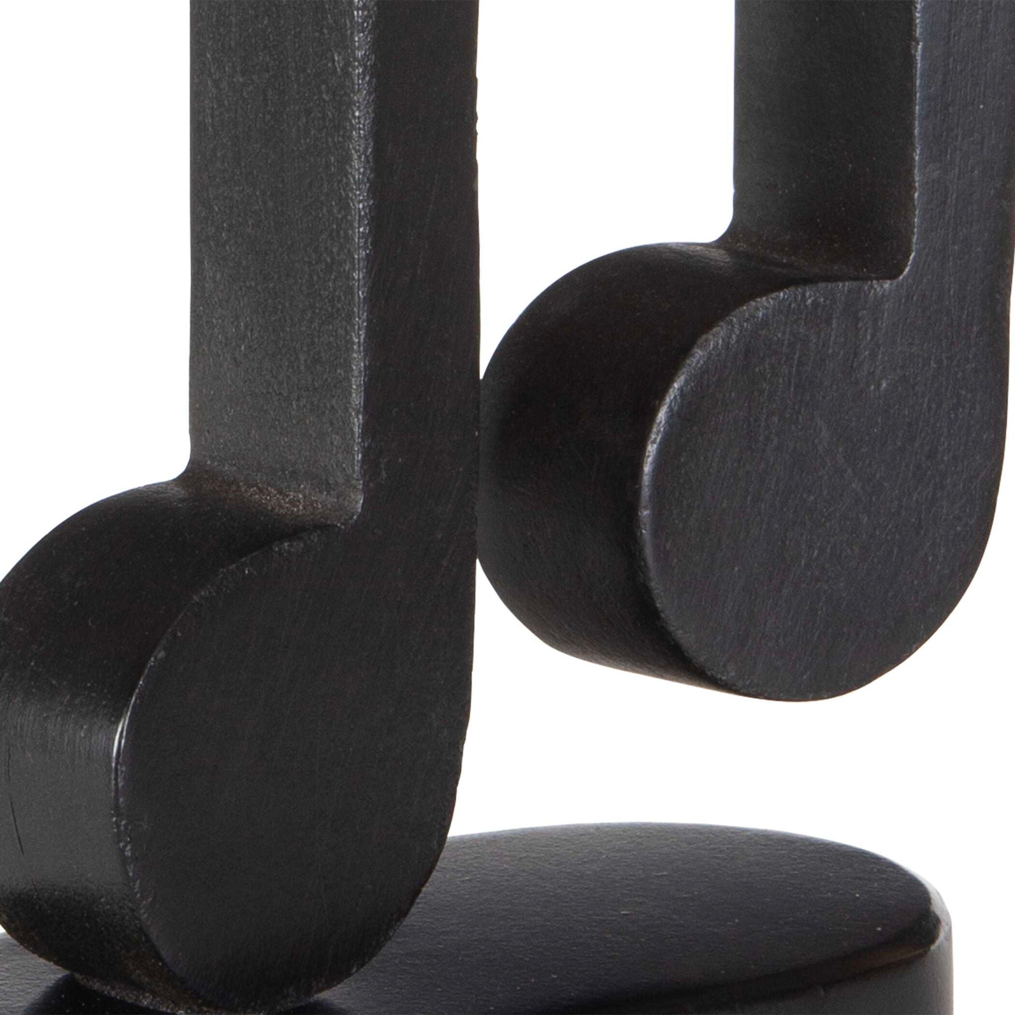 Music Notes - Metal Figurines (Set of 3) - Black