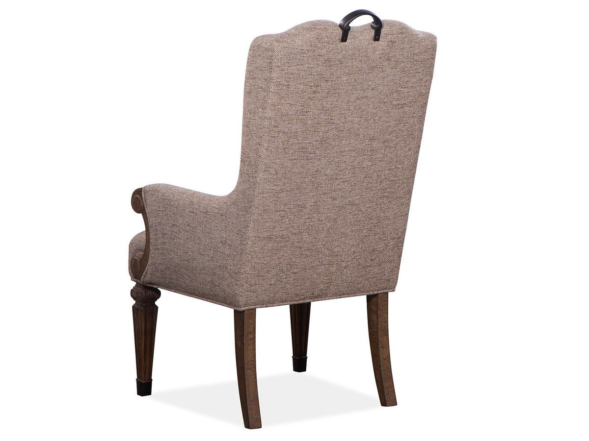 Durango - Wood Upholstered Host Arm Chair (Set of 2) - Willadeene Brown