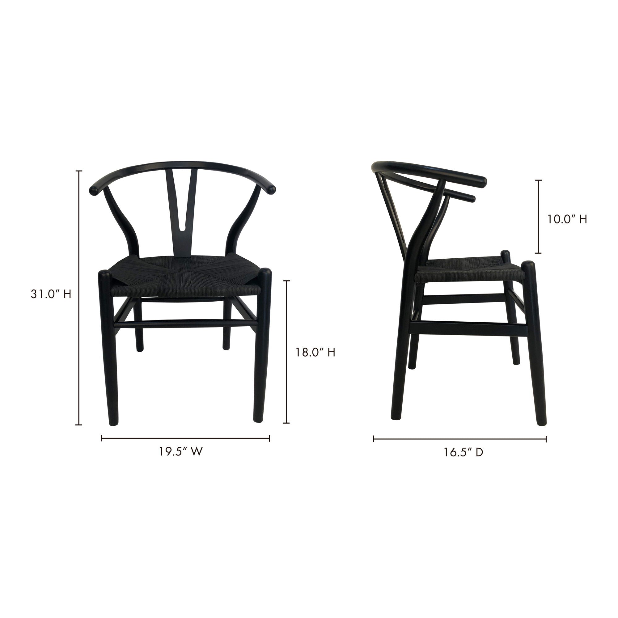 Ventana - Dining Chair (Set of 2) - Black