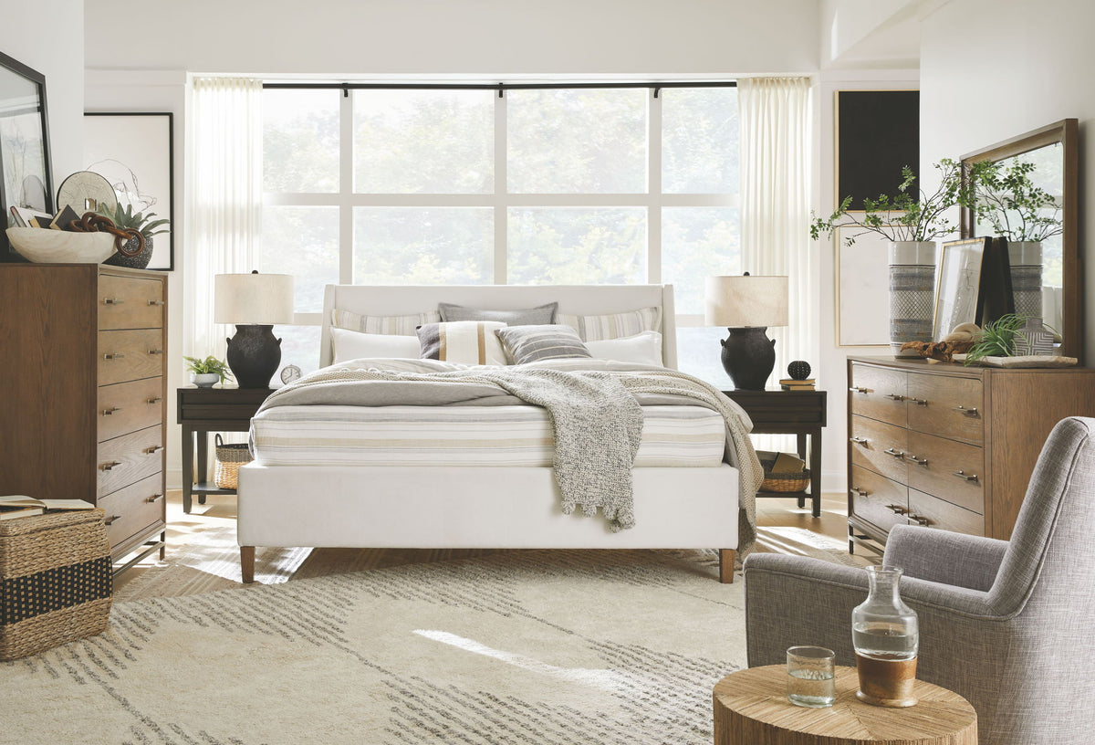 Lindon - Dark Open Nightstand - Coffee Bean