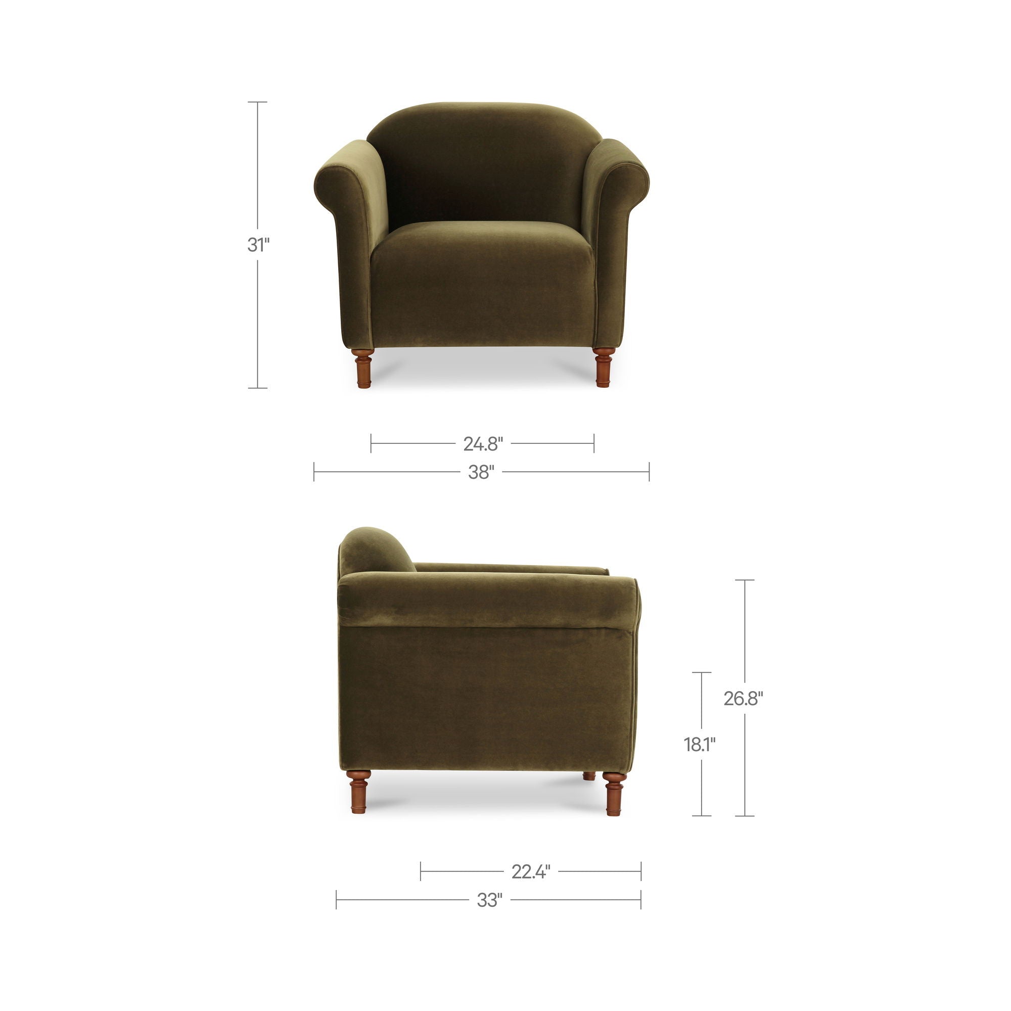 Harmony - Accent Chair - Dark Green