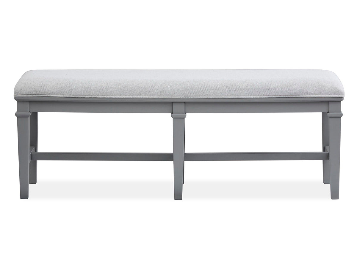 Charleston - Bench With Upholstered Seat - Gray
