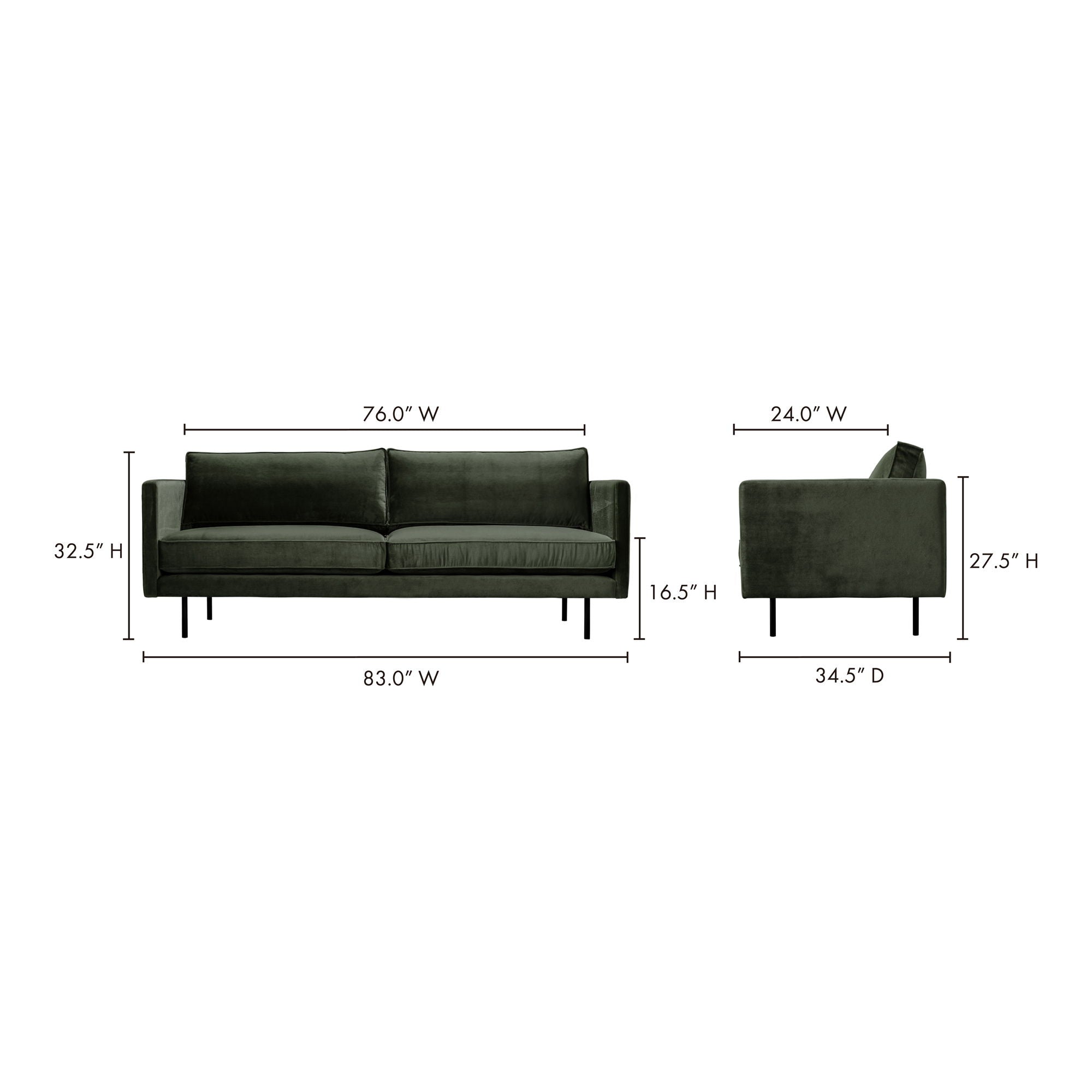 Raphael - Sofa - Dark Green