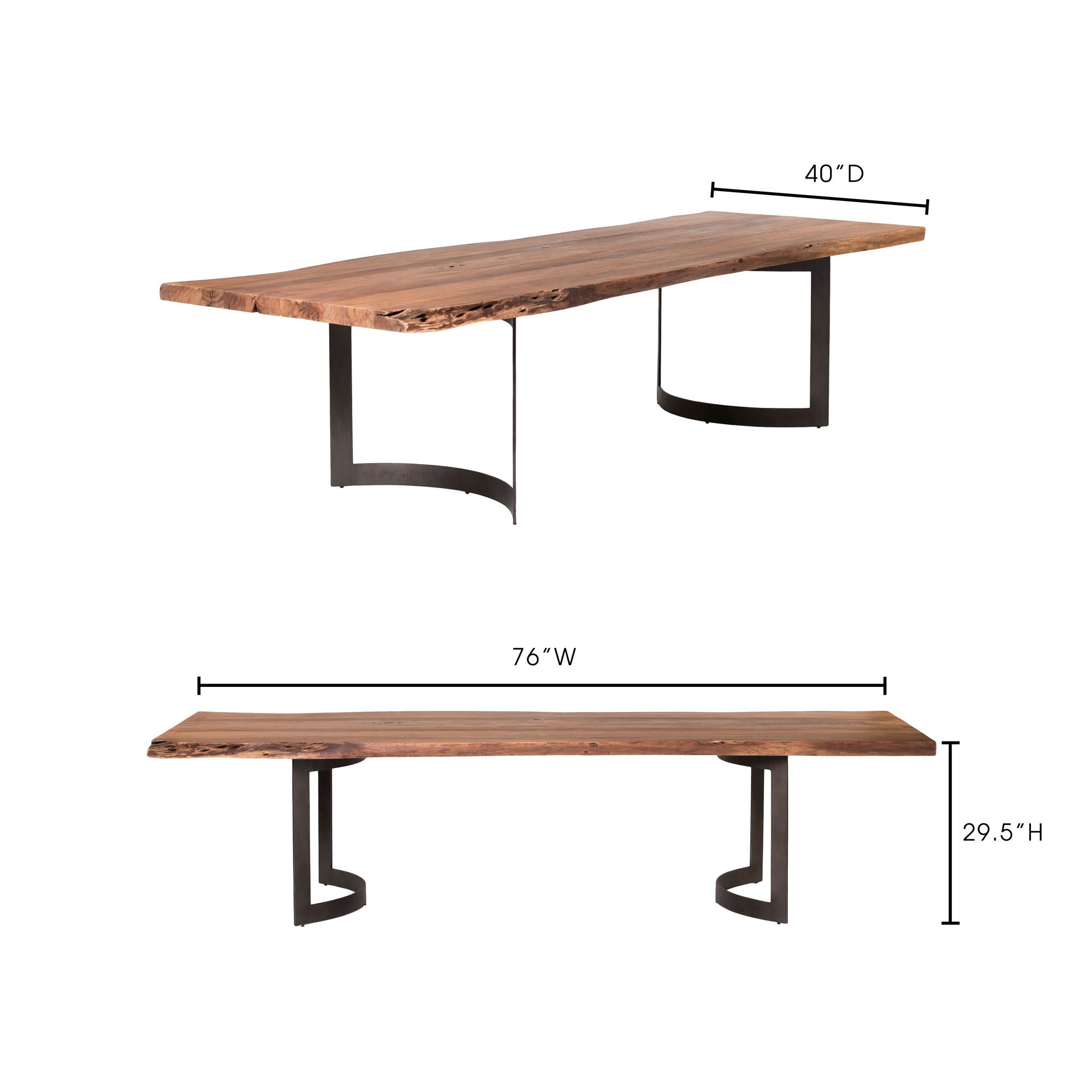 Bent - Extra Small Dining Table - Natural Stain