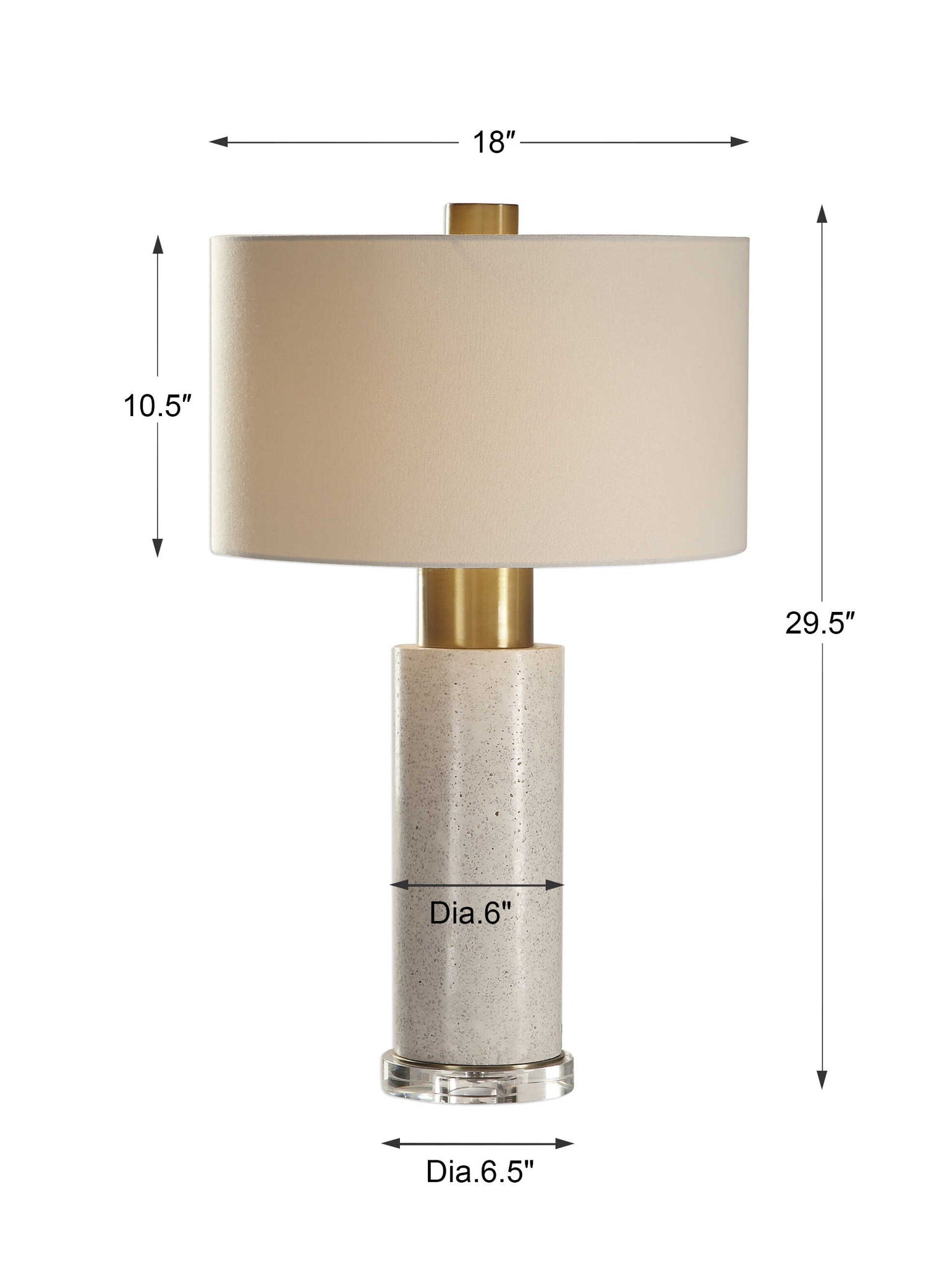 Vaeshon - Concrete Table Lamp - White