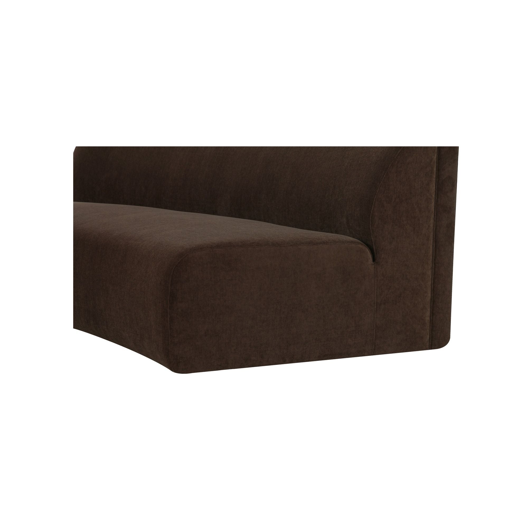Naomi - Concave Sofa - Dark Brown