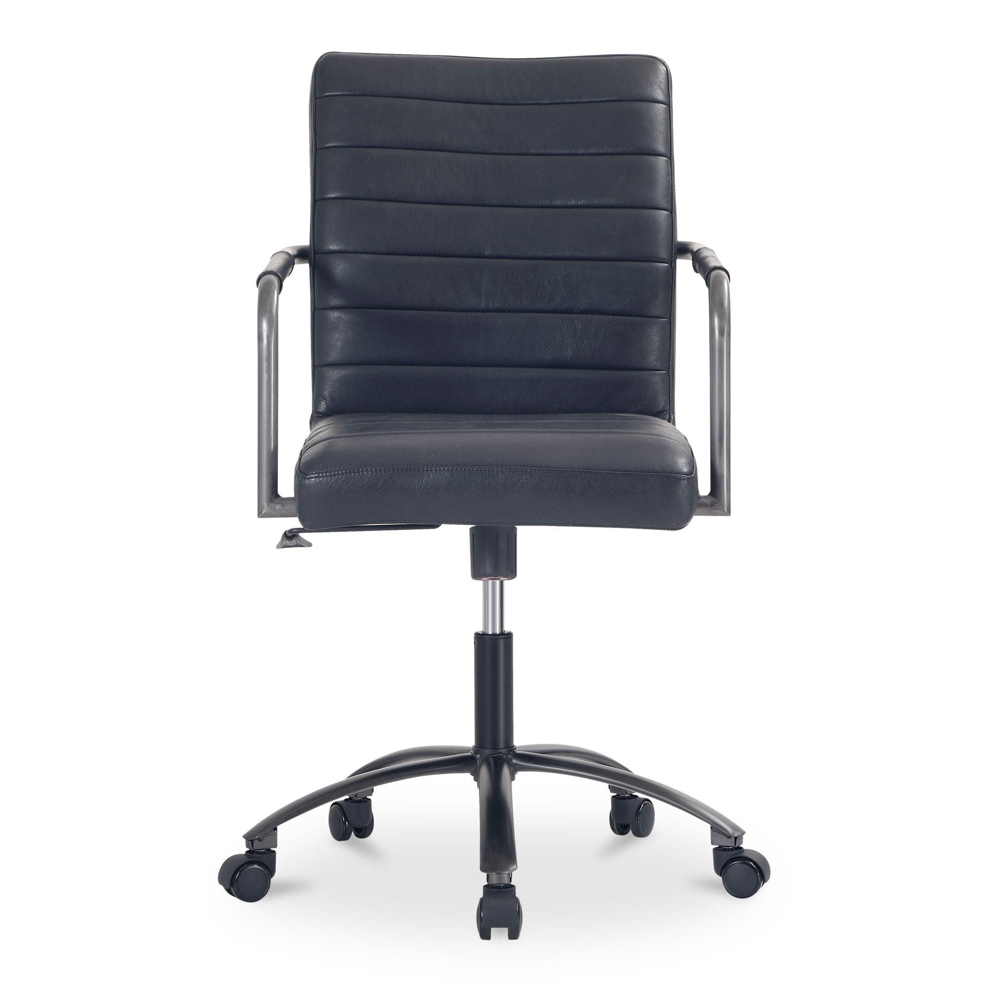 Roy - Leather Office Chair - Black