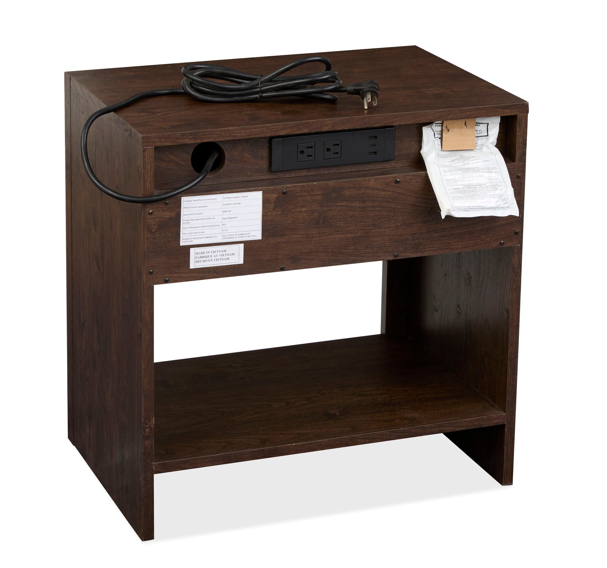Llewellyn - Open Nightstand - Columbian Walnut