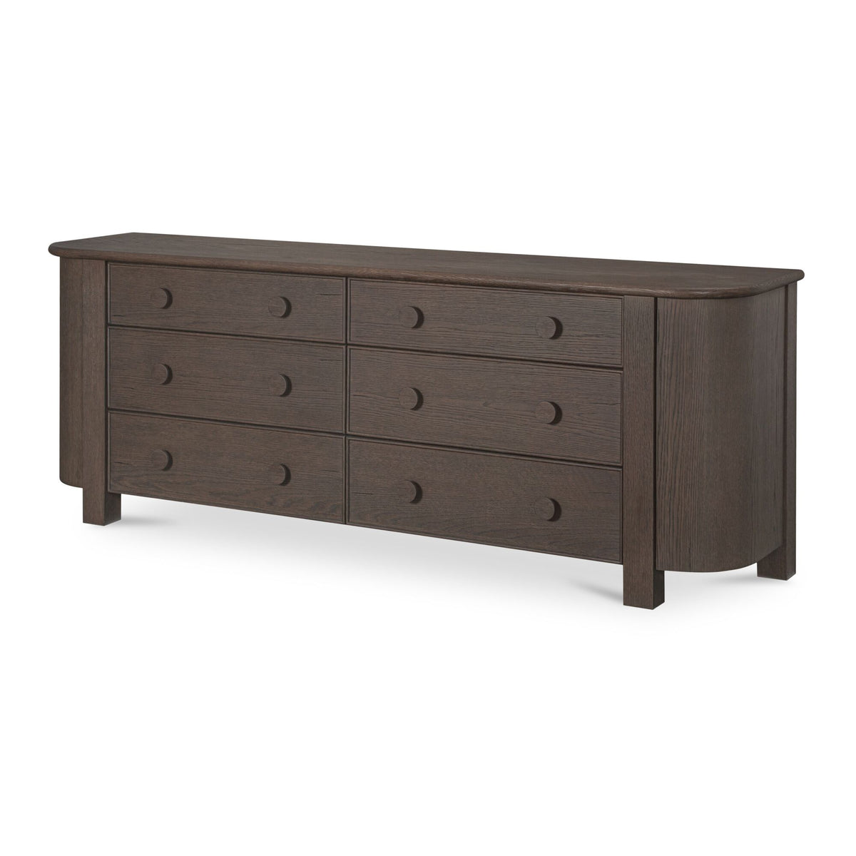 Loren - 6 Drawer Dresser - Dark Brown