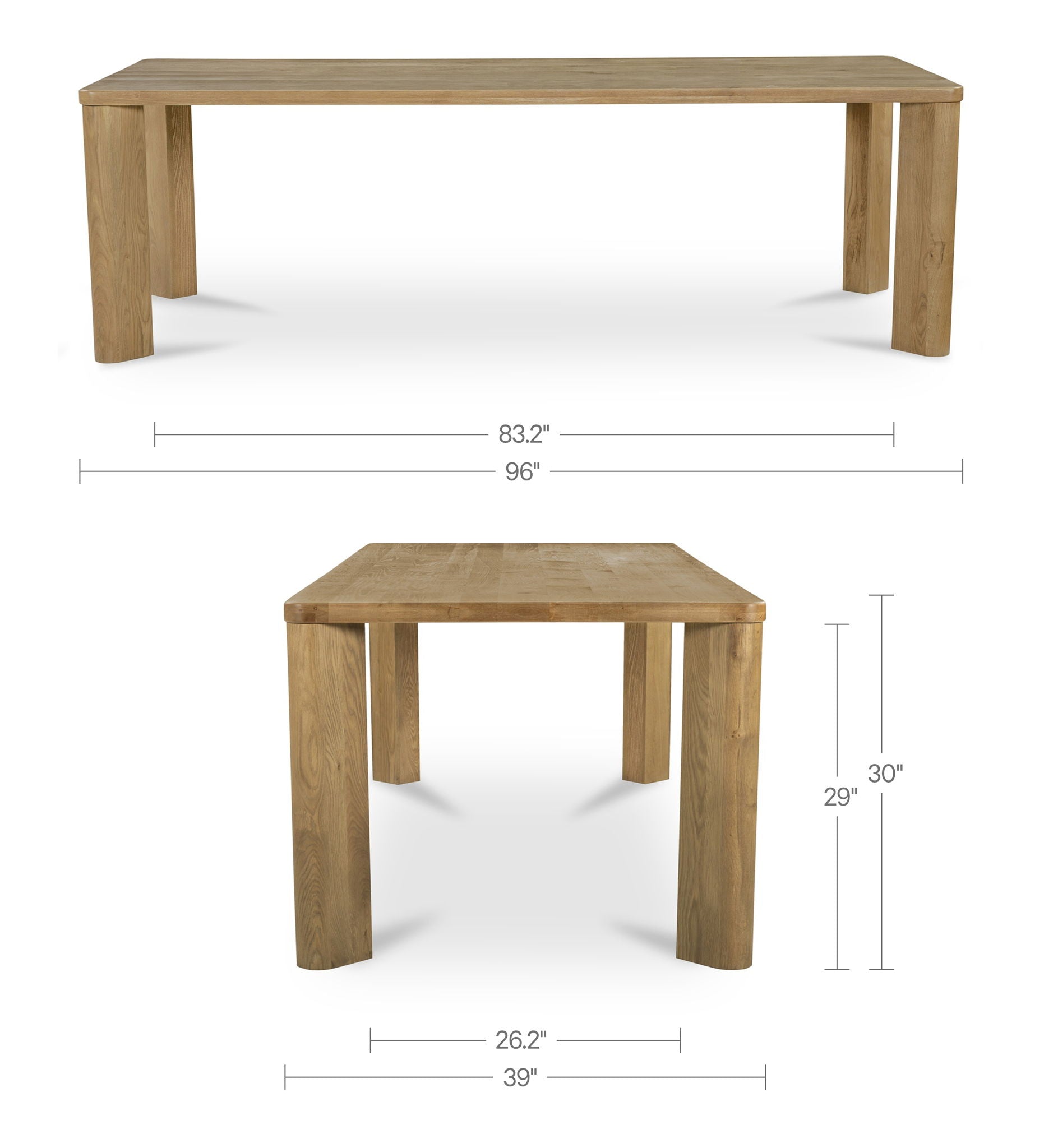 Segment - Large Dining Table - Heritage Brown