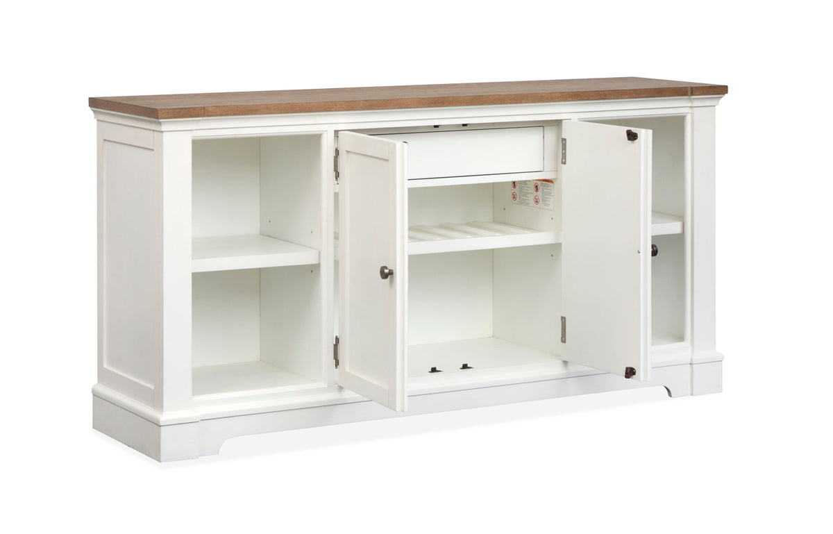 Kingston - Credenza - Whisper White And Cerused Nutmeg