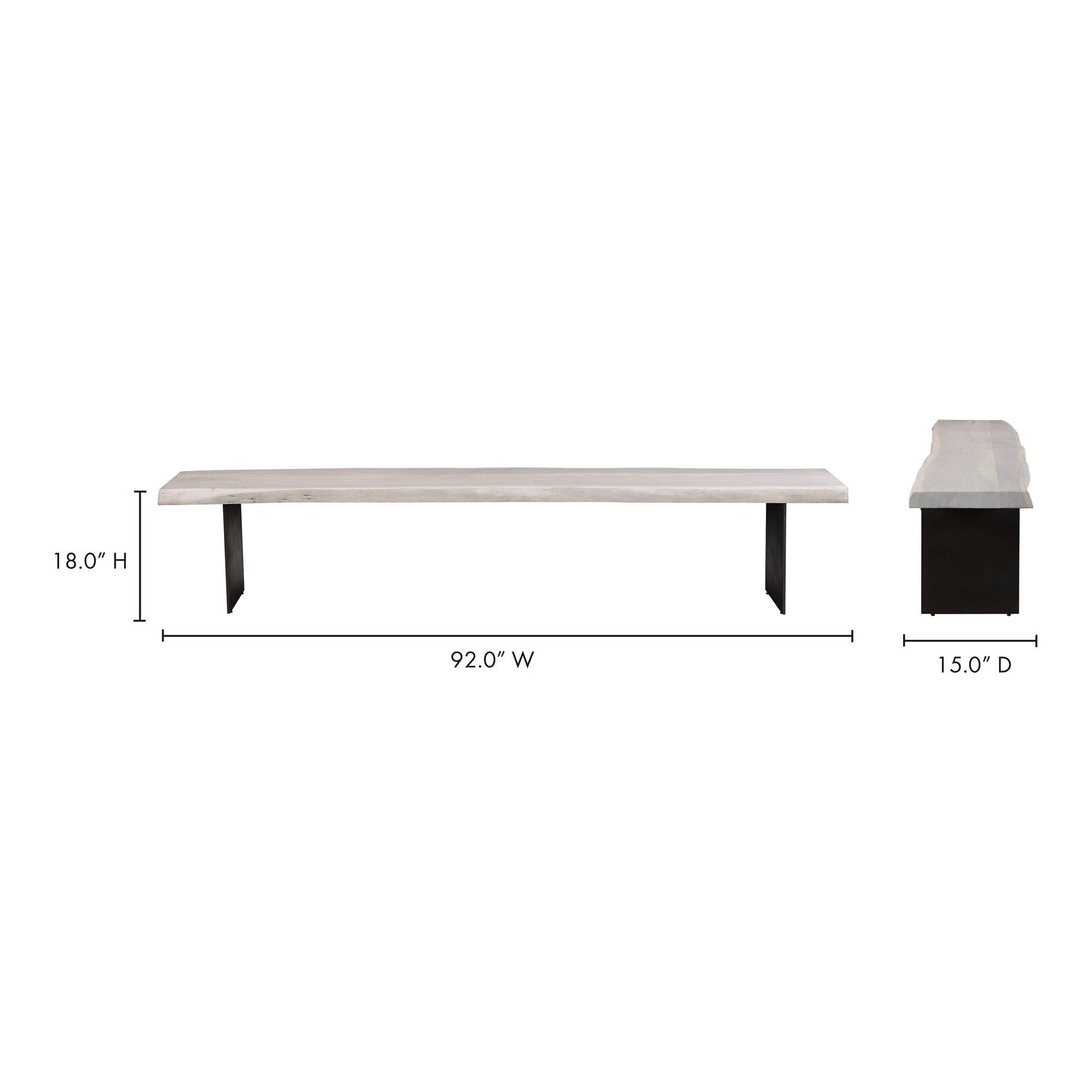 Evans - Dining Bench - White