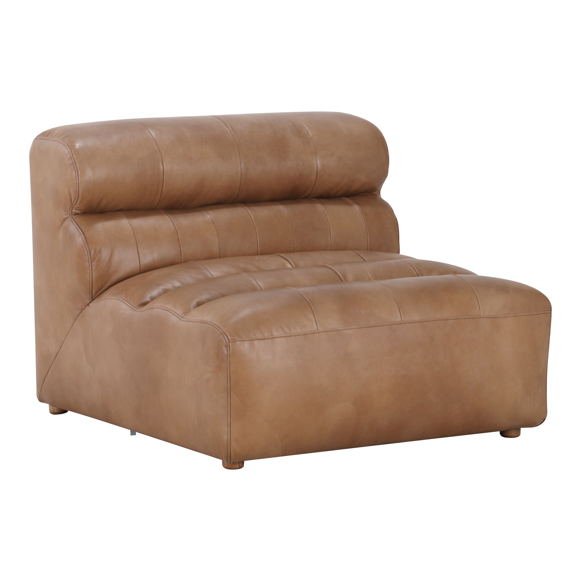 Ramsay - Leather Slipper Chair - Light Brown