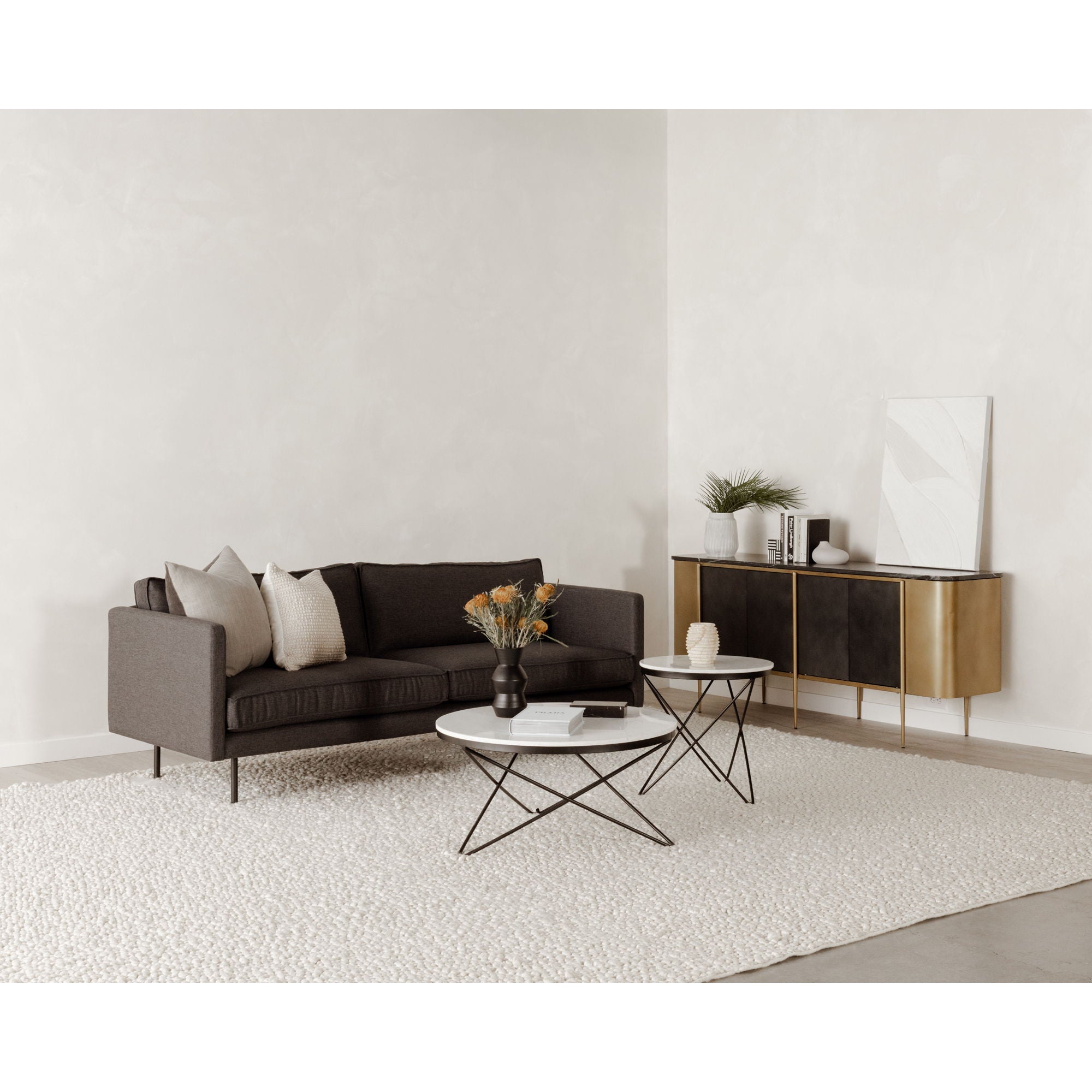 Haley - Side Table Black Base - Black