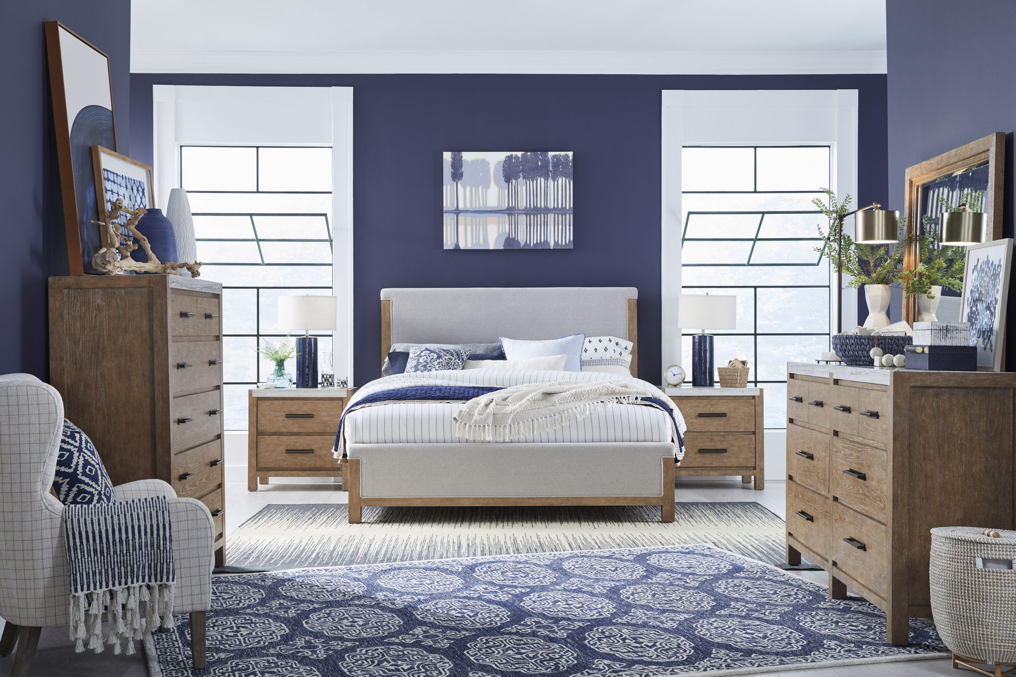 Plum Creek - Upholstered Panel Bed