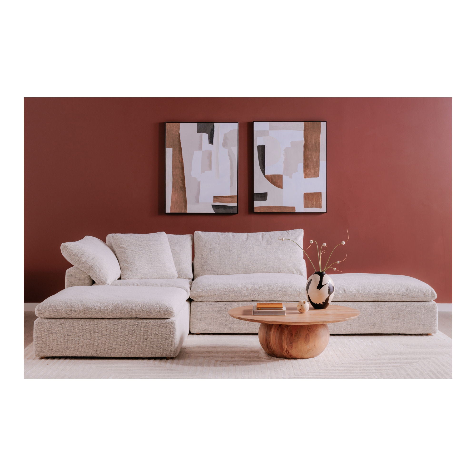Clay - Ottoman - White