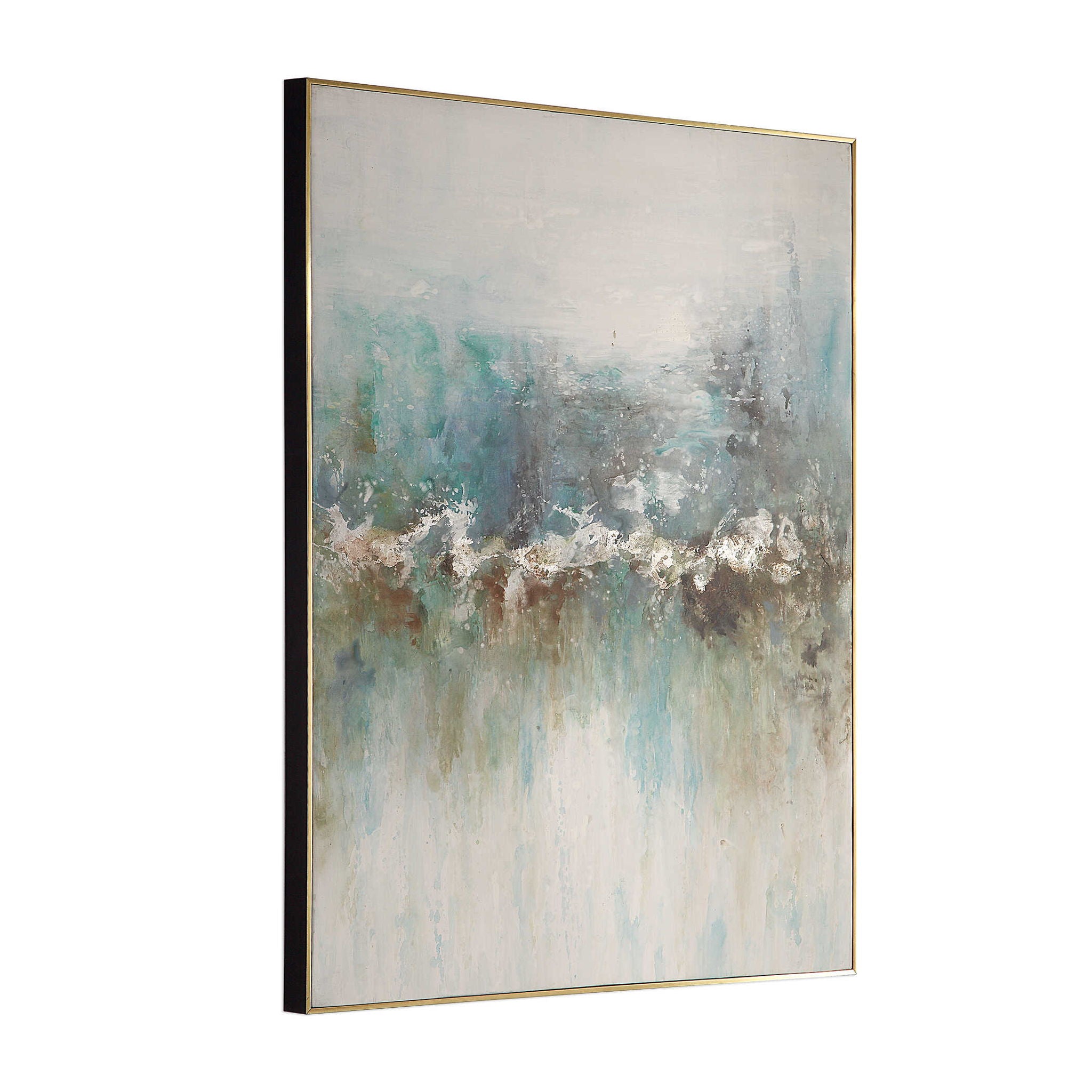 Mountain Top - Abstract Art - Beige