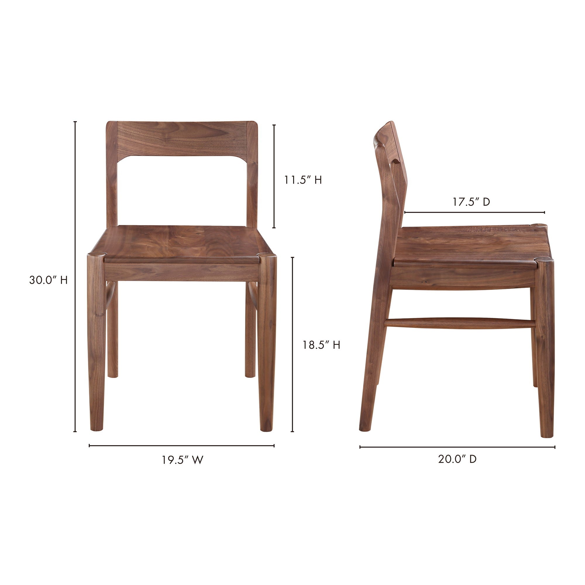 Owing - Dining Chair (Set of 2) - Walnut Brown