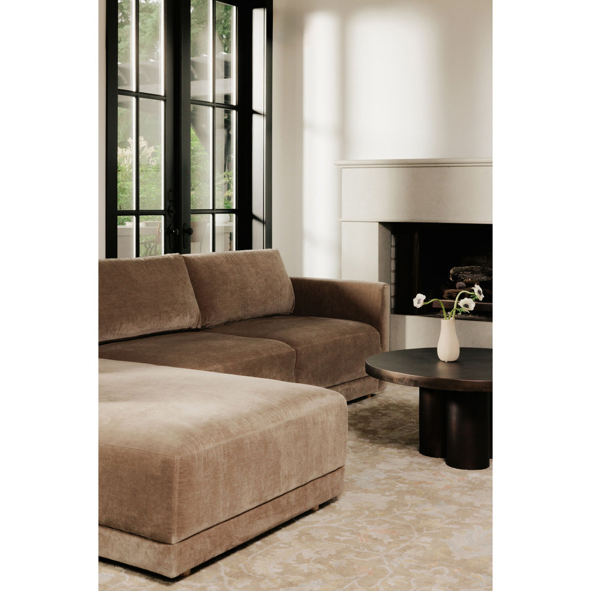 Bryn - Sectional Camel Right Stationary Sofa - Camel