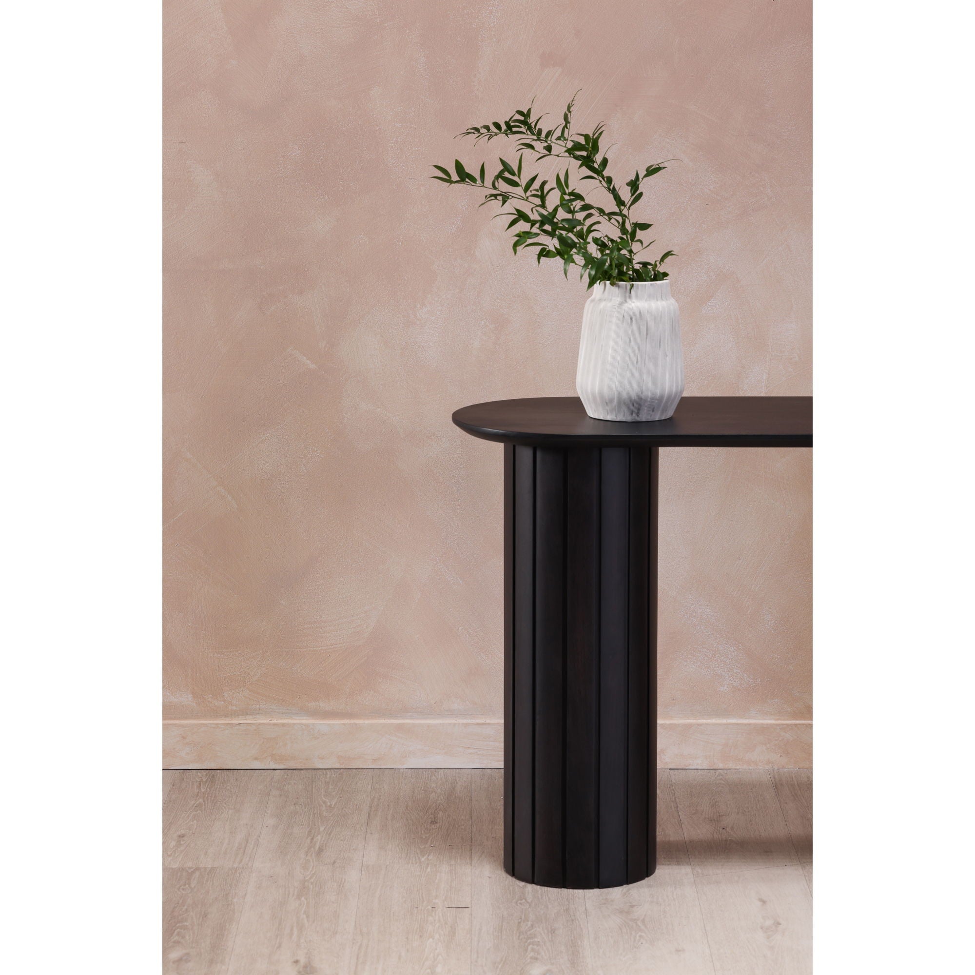 Povera - Acacia Wood Console Table - Black