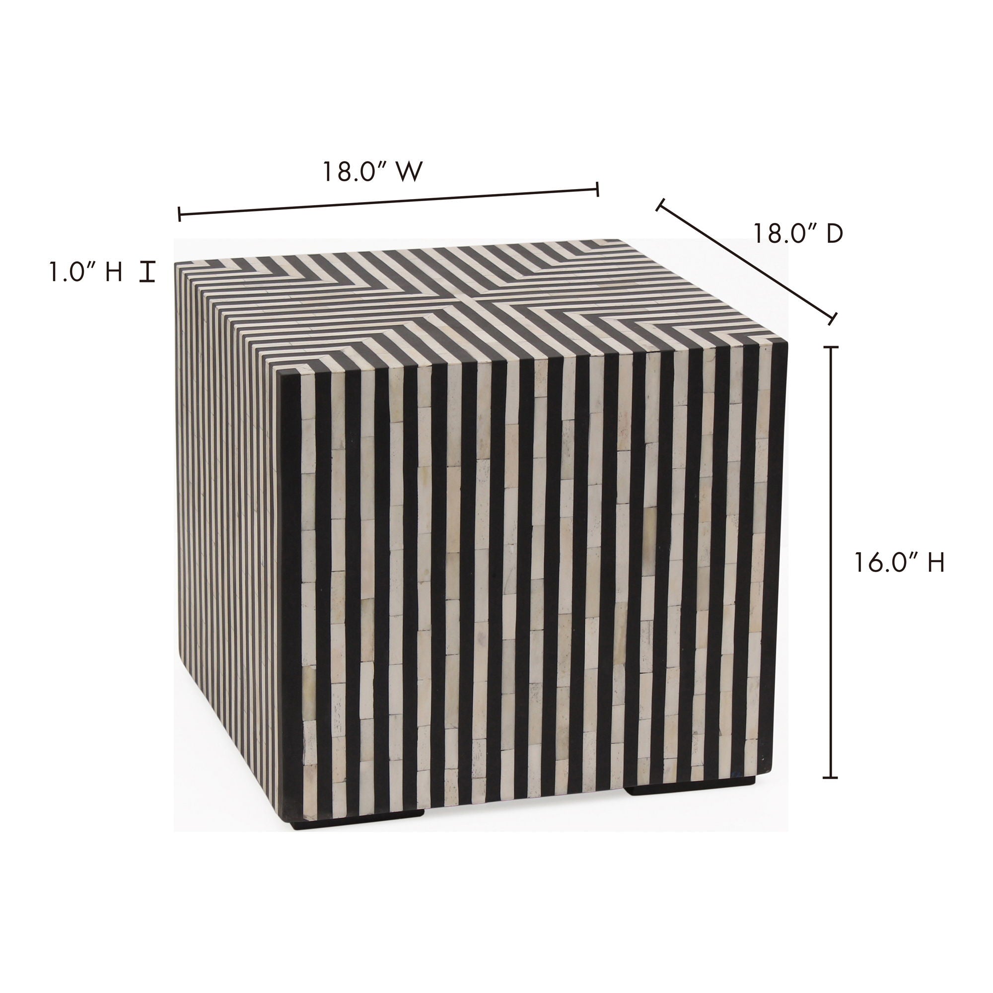 Terning - Side Table - Black