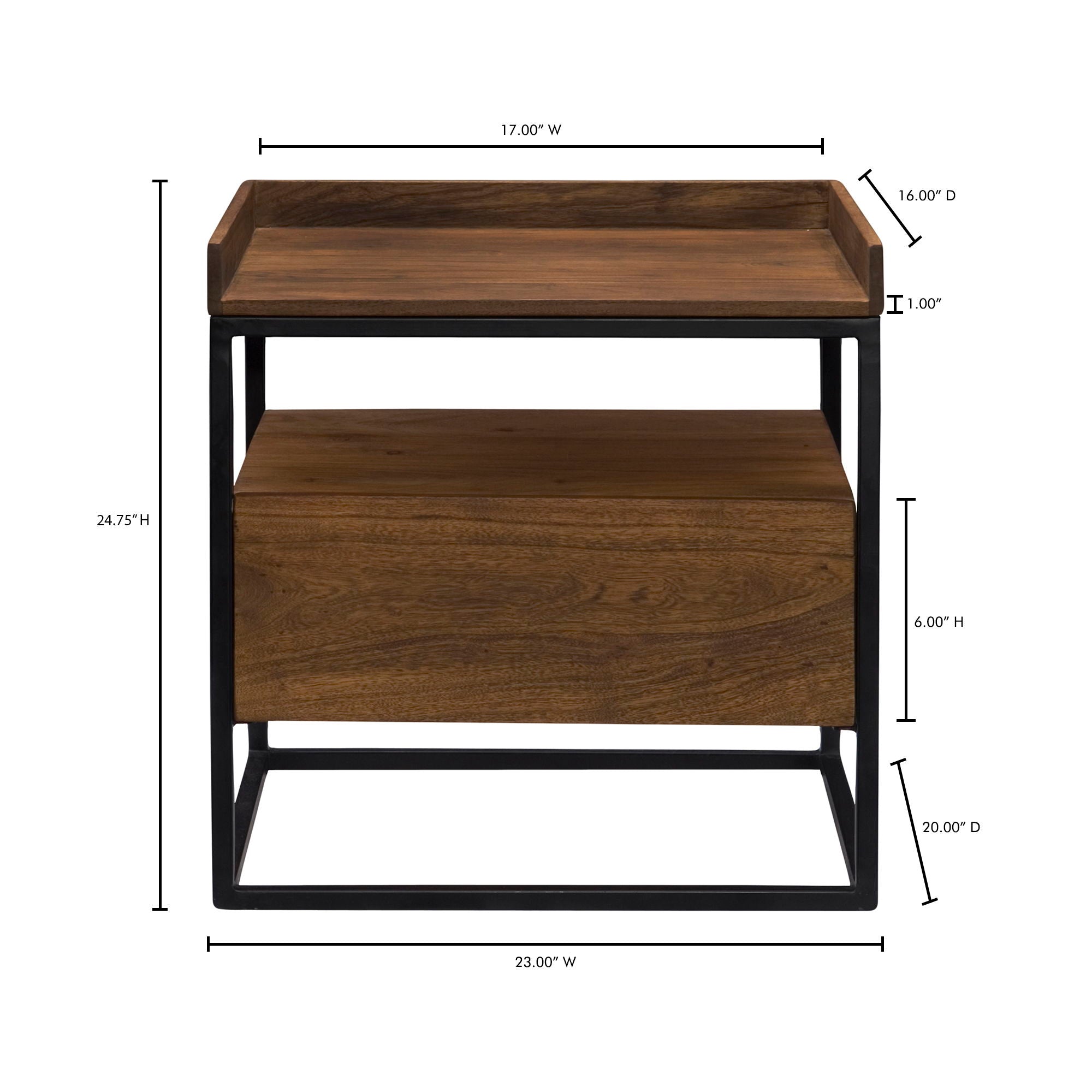 Vancouver - Side Table - Brown